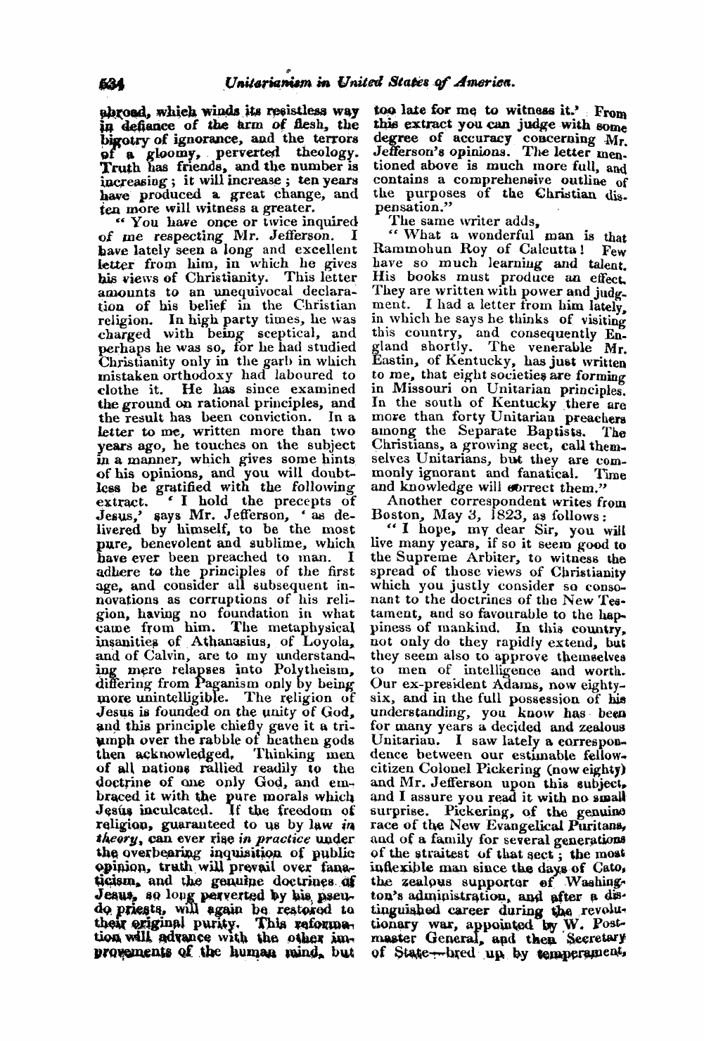 Monthly Repository (1806-1838) and Unitarian Chronicle (1832-1833): F Y, 1st edition - Untitled Article