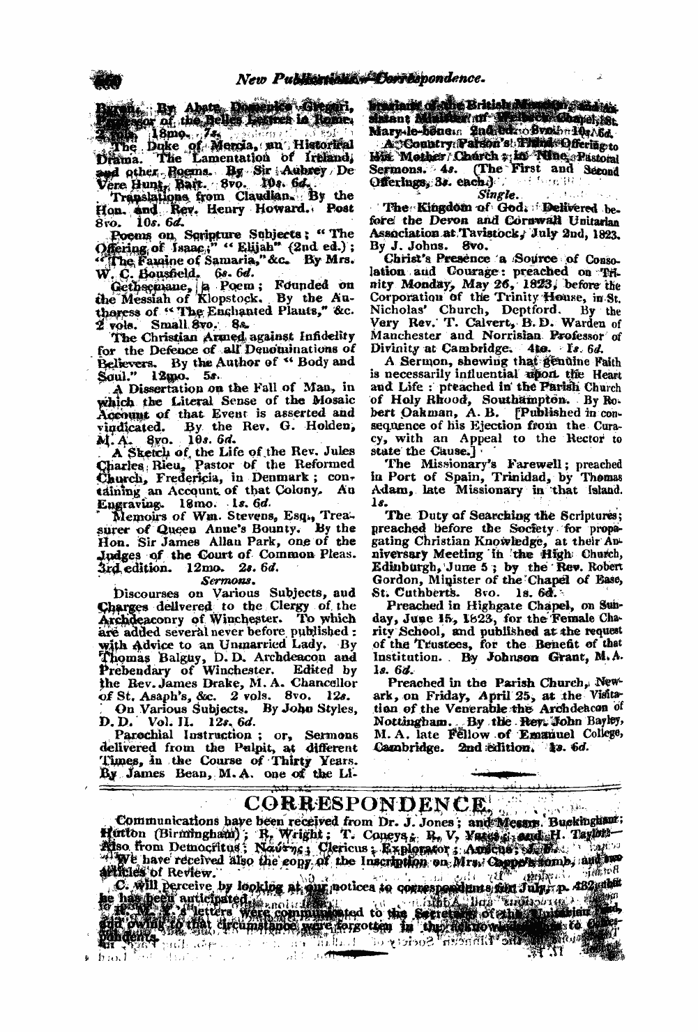 Monthly Repository (1806-1838) and Unitarian Chronicle (1832-1833): F Y, 1st edition: 64