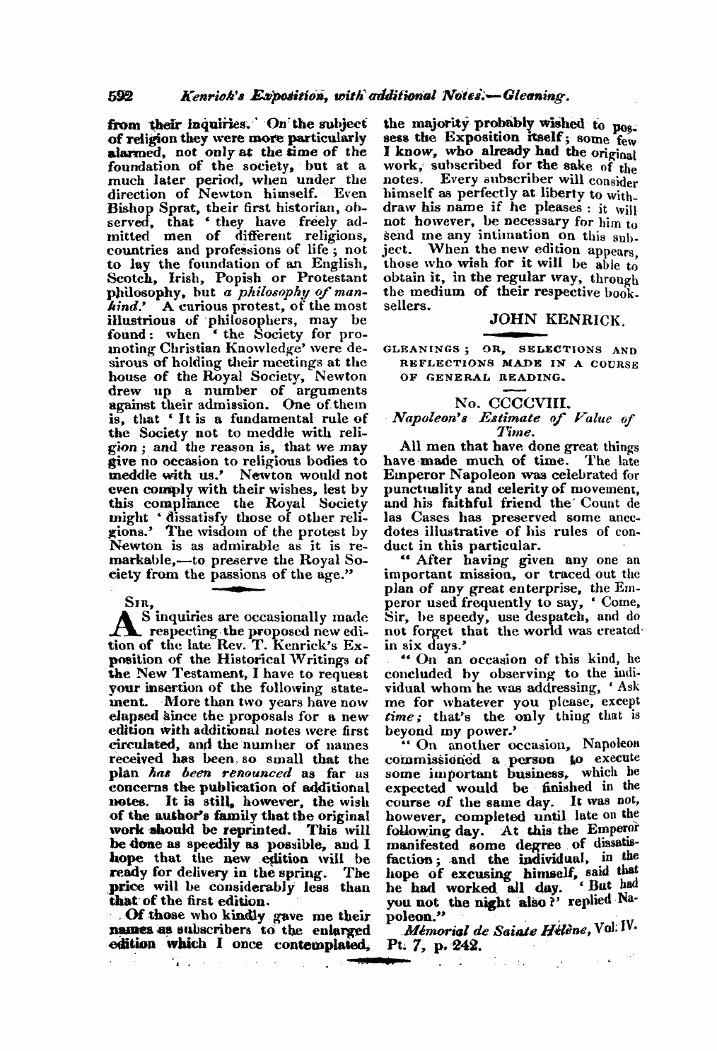 Monthly Repository (1806-1838) and Unitarian Chronicle (1832-1833): F Y, 1st edition - Untitled Article