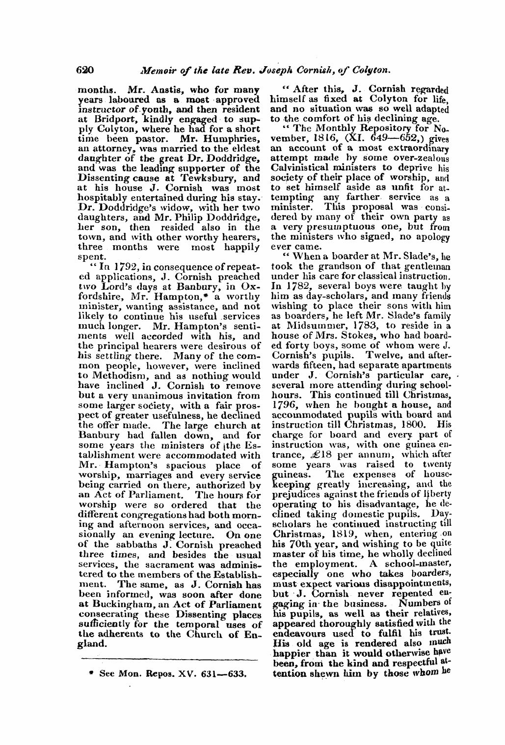 Monthly Repository (1806-1838) and Unitarian Chronicle (1832-1833): F Y, 1st edition - Untitled Article