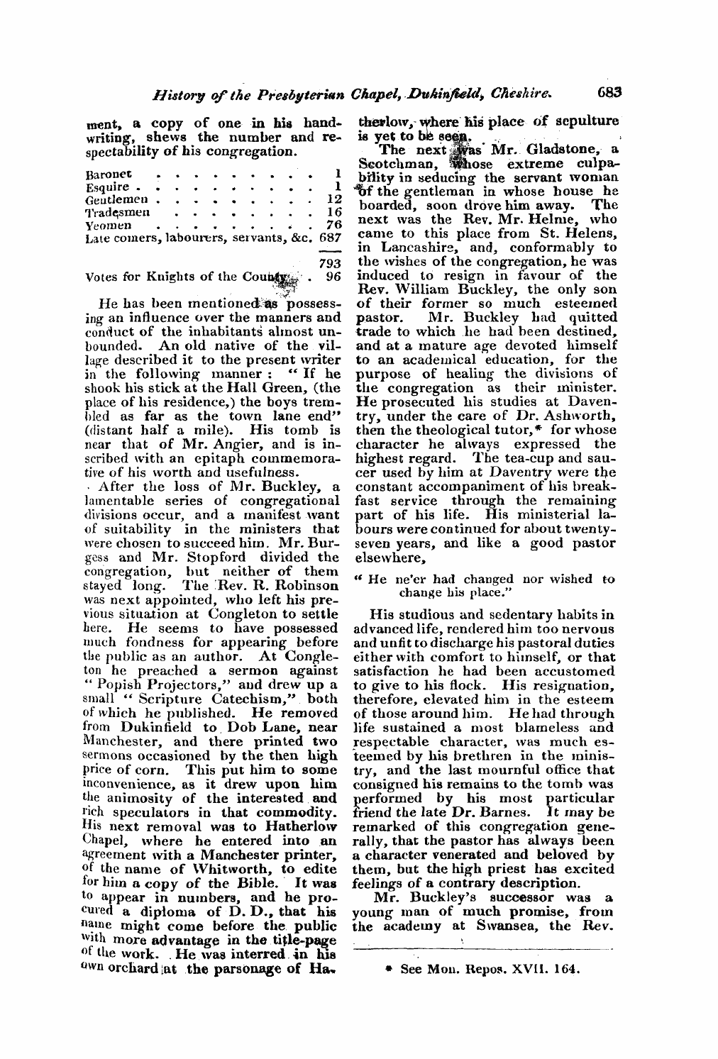 Monthly Repository (1806-1838) and Unitarian Chronicle (1832-1833): F Y, 1st edition - Untitled Article