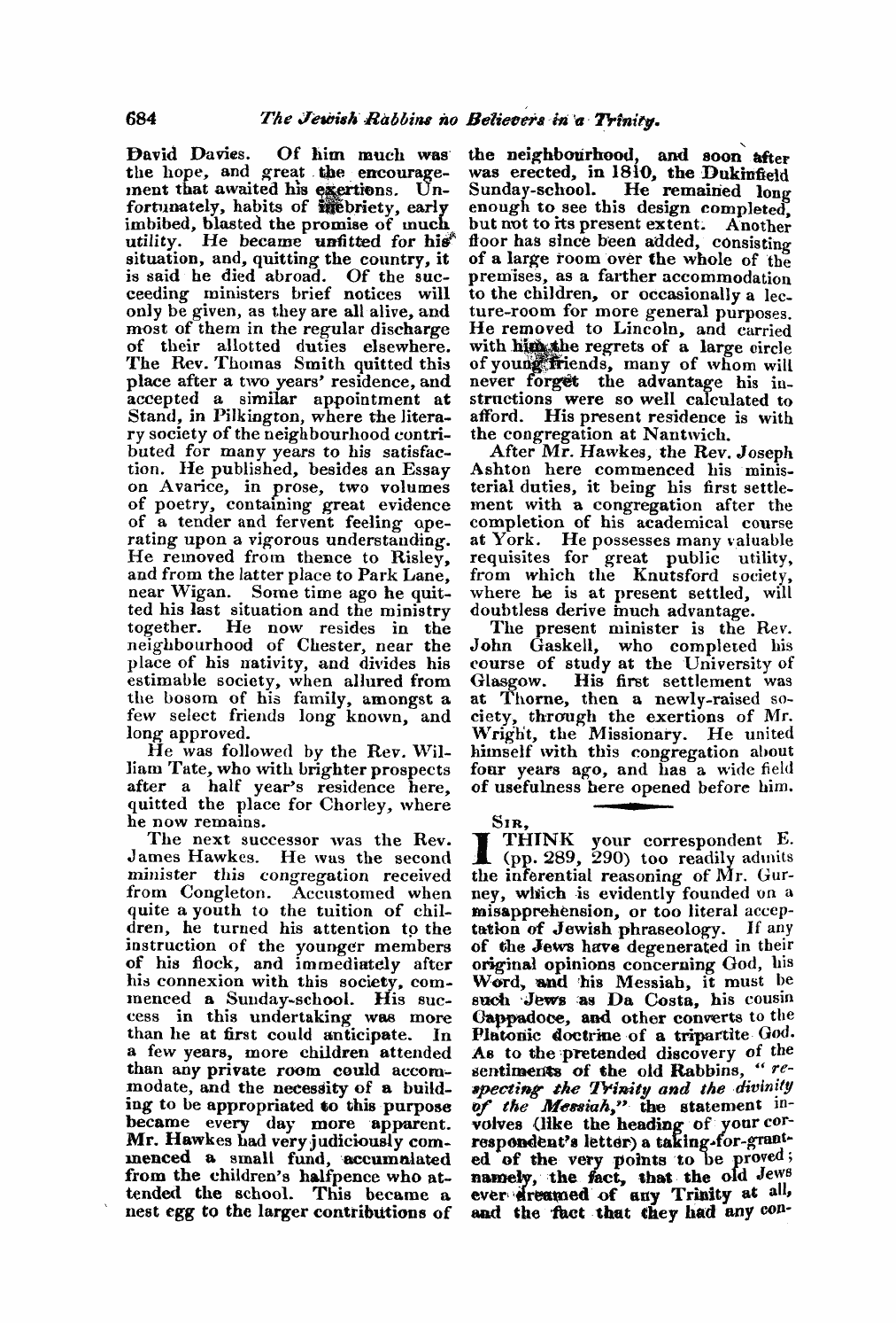 Monthly Repository (1806-1838) and Unitarian Chronicle (1832-1833): F Y, 1st edition - Untitled Article