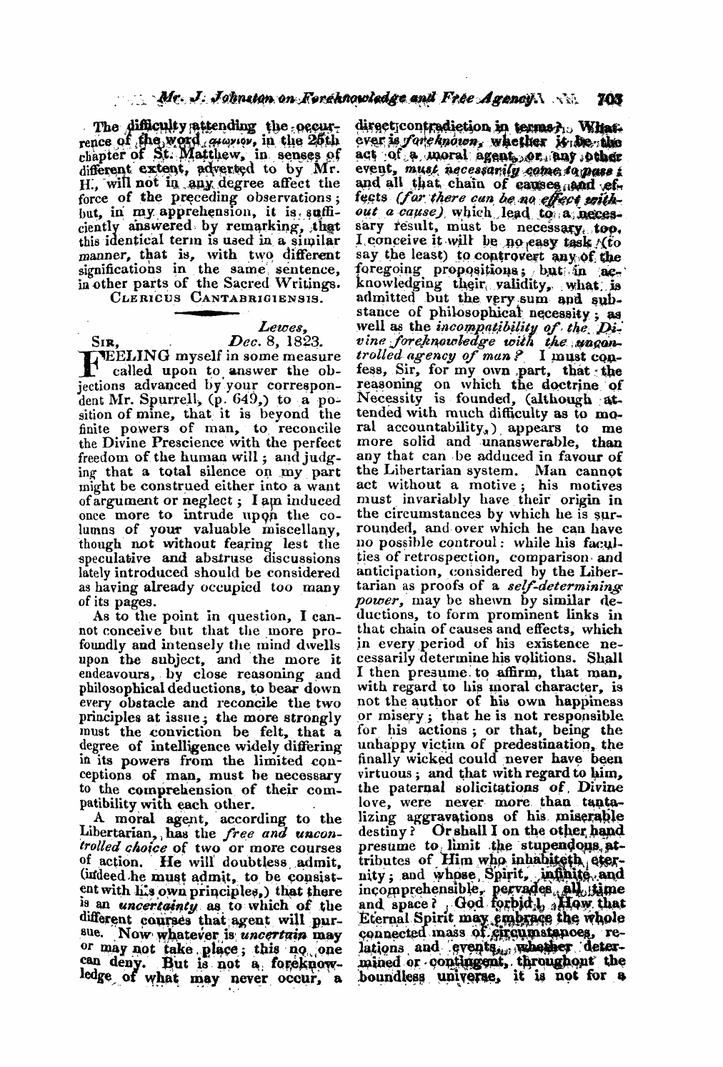 Monthly Repository (1806-1838) and Unitarian Chronicle (1832-1833): F Y, 1st edition: 23