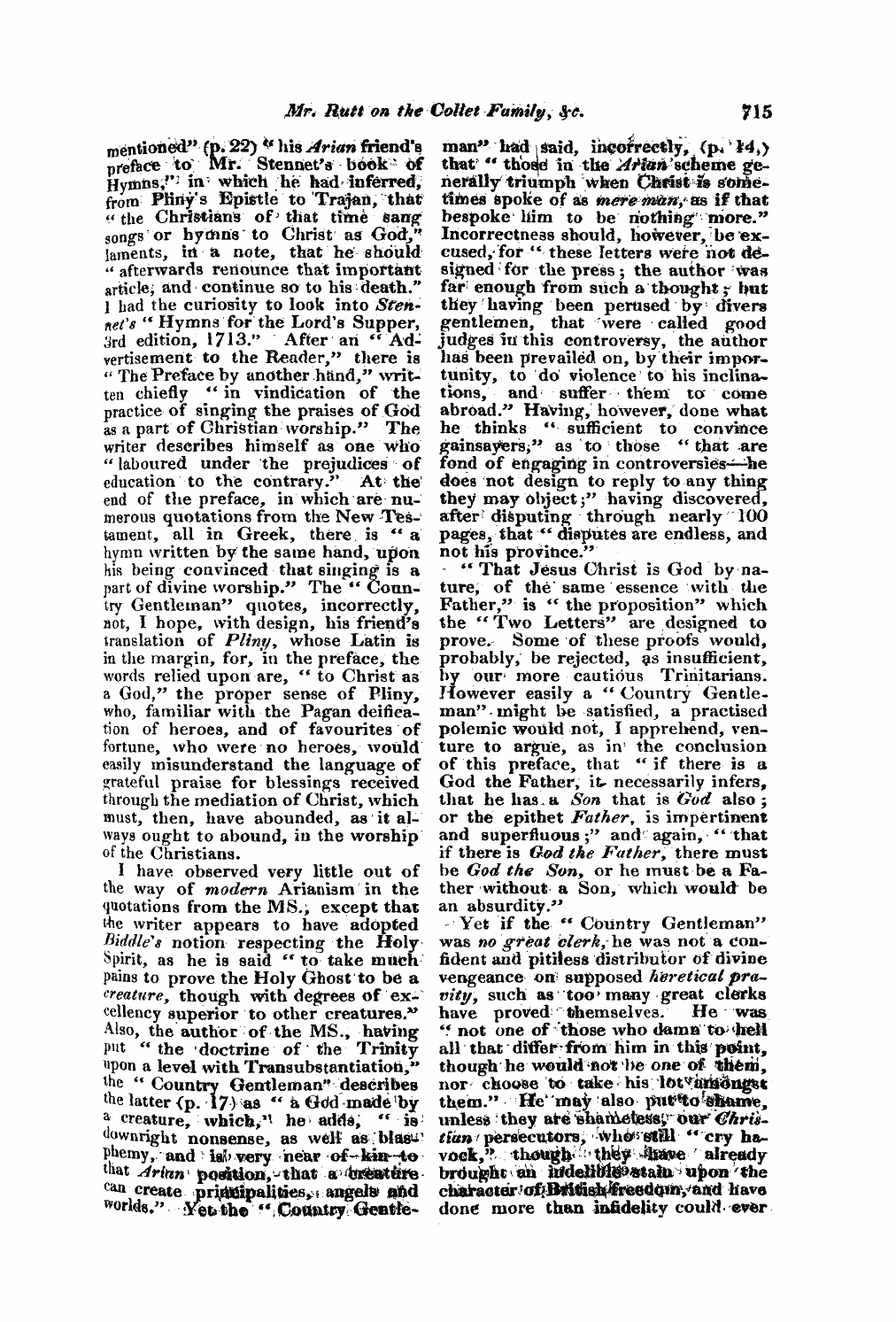 Monthly Repository (1806-1838) and Unitarian Chronicle (1832-1833): F Y, 1st edition - Untitled Article