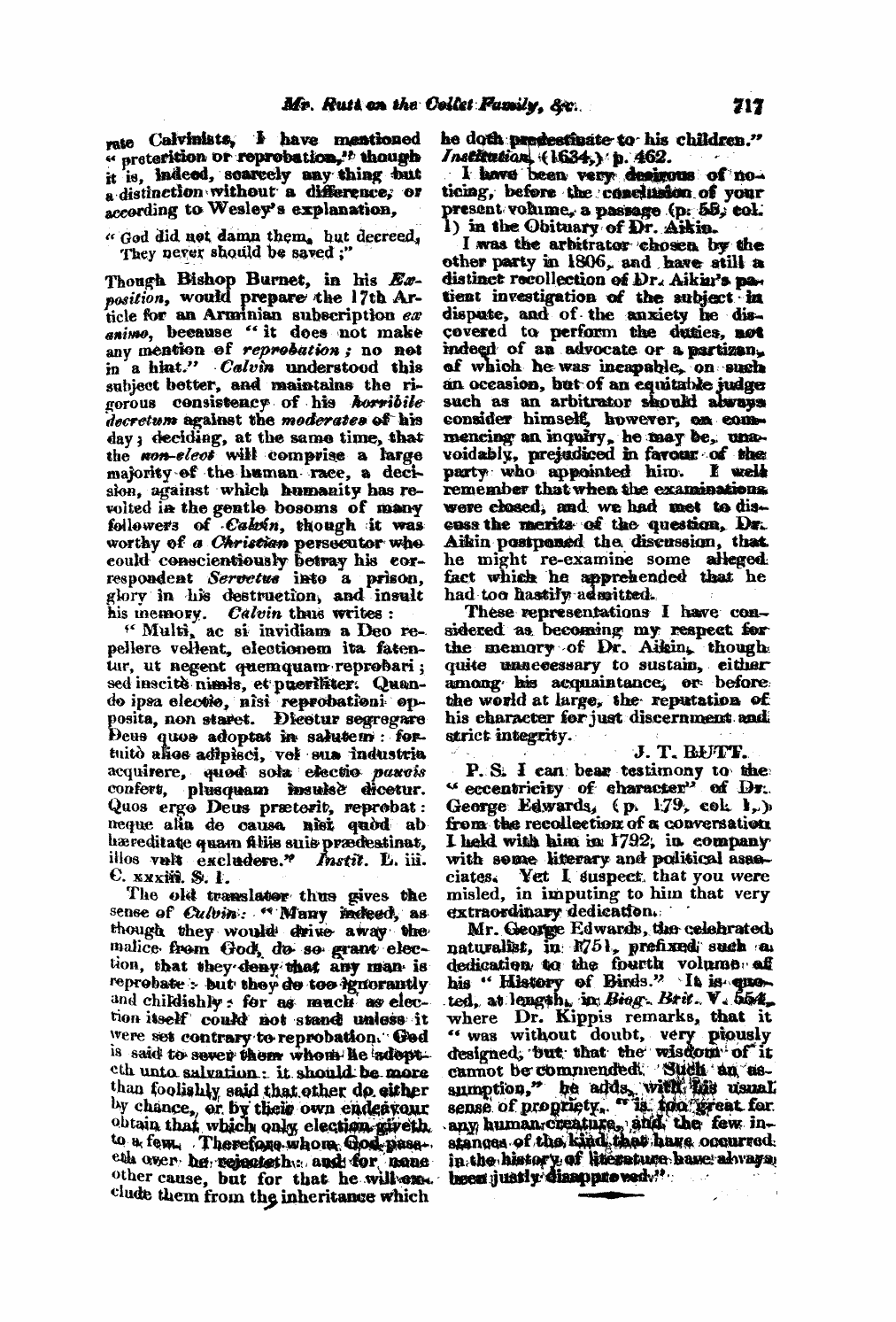 Monthly Repository (1806-1838) and Unitarian Chronicle (1832-1833): F Y, 1st edition - Untitled Article