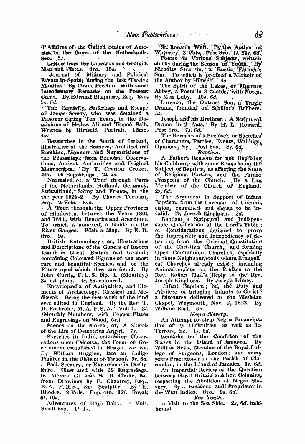 Monthly Repository (1806-1838) and Unitarian Chronicle (1832-1833): F Y, 1st edition - Untitled Article