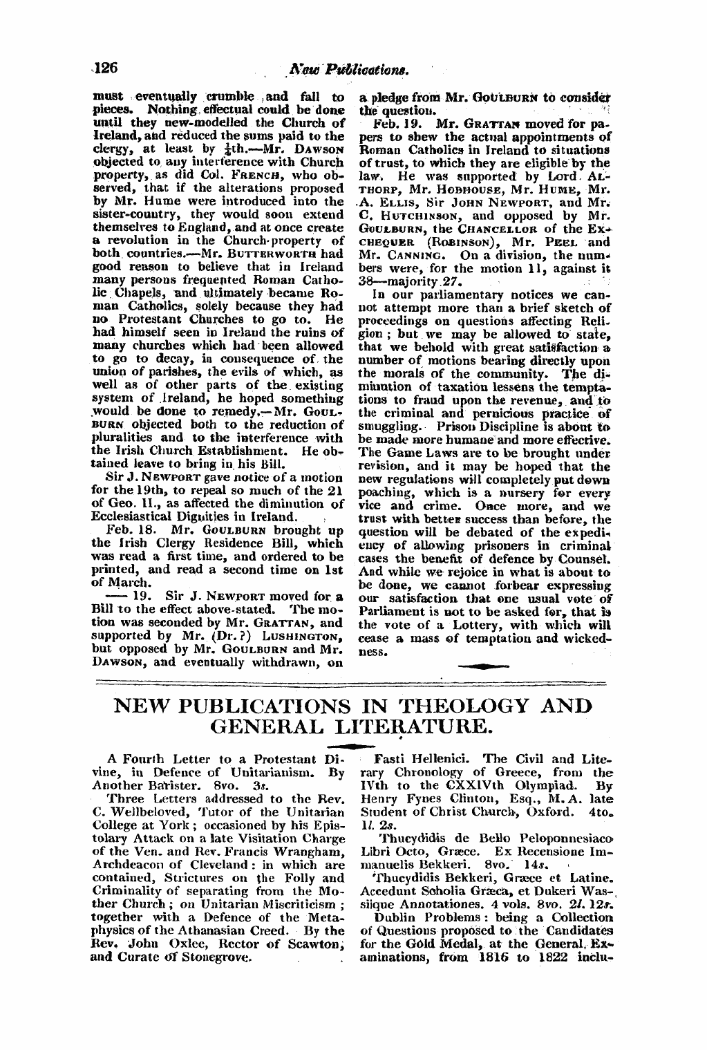 Monthly Repository (1806-1838) and Unitarian Chronicle (1832-1833): F Y, 1st edition: 62