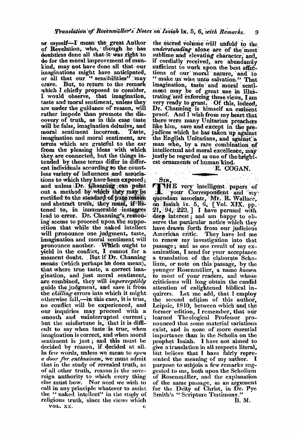 Monthly Repository (1806-1838) and Unitarian Chronicle (1832-1833): F Y, 1st edition - Untitled Article