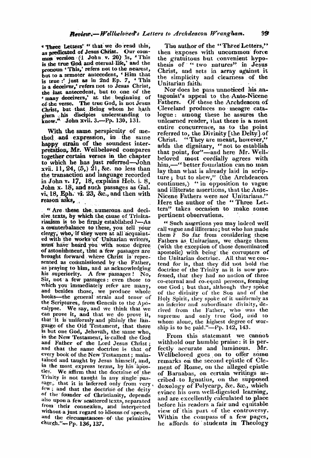 Monthly Repository (1806-1838) and Unitarian Chronicle (1832-1833): F Y, 1st edition - Untitled Article