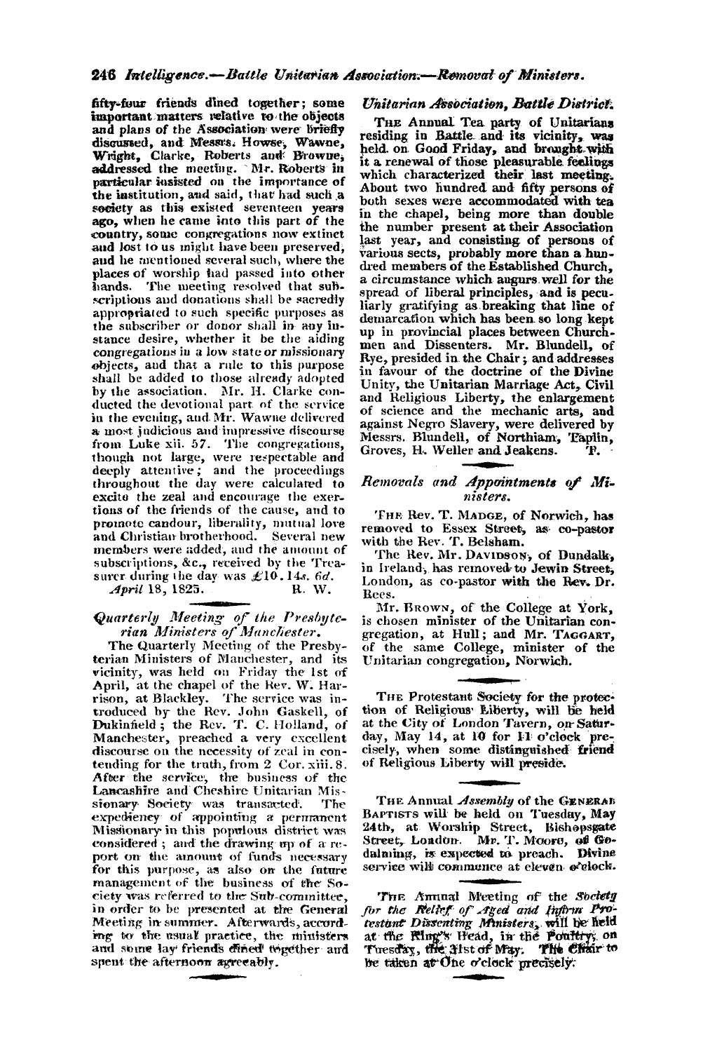 Monthly Repository (1806-1838) and Unitarian Chronicle (1832-1833): F Y, 1st edition - Untitled Article