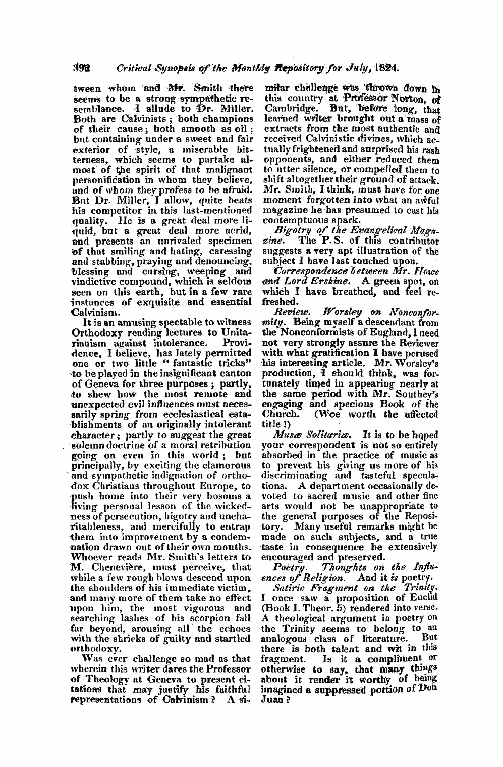 Monthly Repository (1806-1838) and Unitarian Chronicle (1832-1833): F Y, 1st edition - Untitled Article