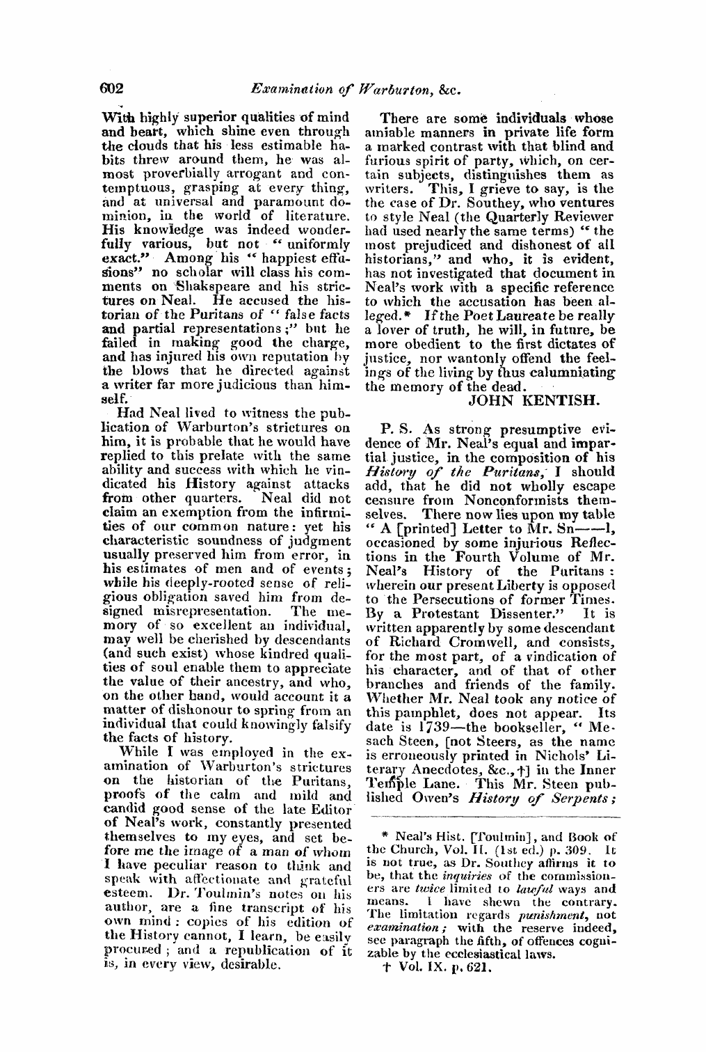 Monthly Repository (1806-1838) and Unitarian Chronicle (1832-1833): F Y, 1st edition - Untitled Article