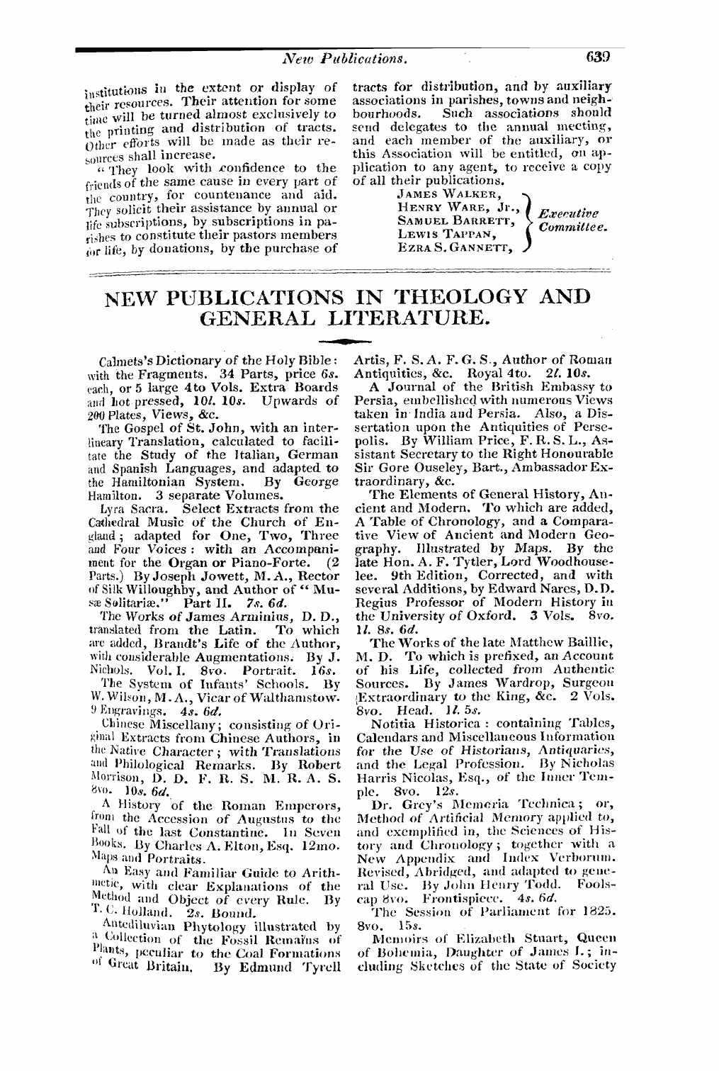 Monthly Repository (1806-1838) and Unitarian Chronicle (1832-1833): F Y, 1st edition - New Publications In Theology And General Literature.