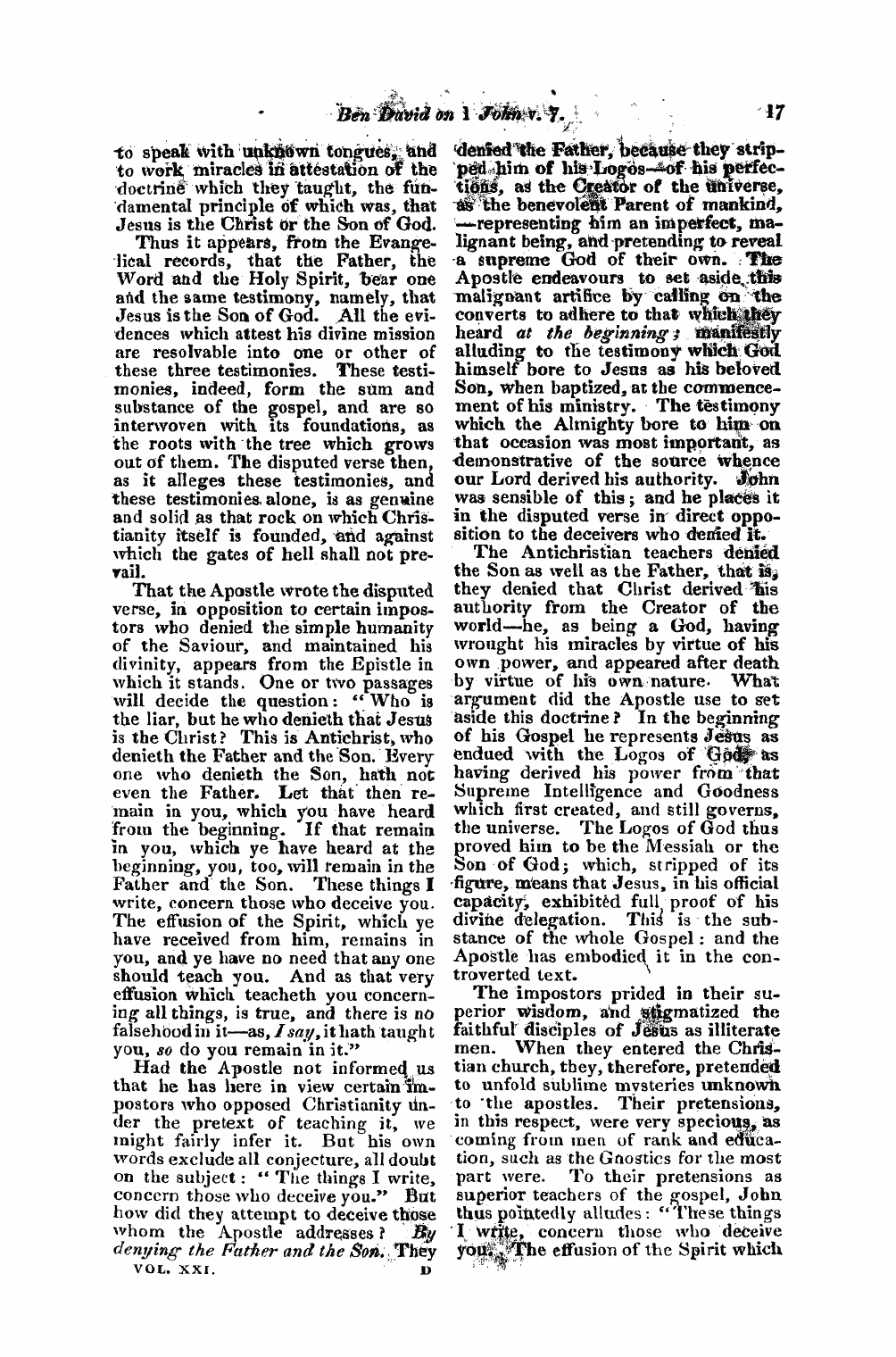 Monthly Repository (1806-1838) and Unitarian Chronicle (1832-1833): F Y, 1st edition - Untitled Article