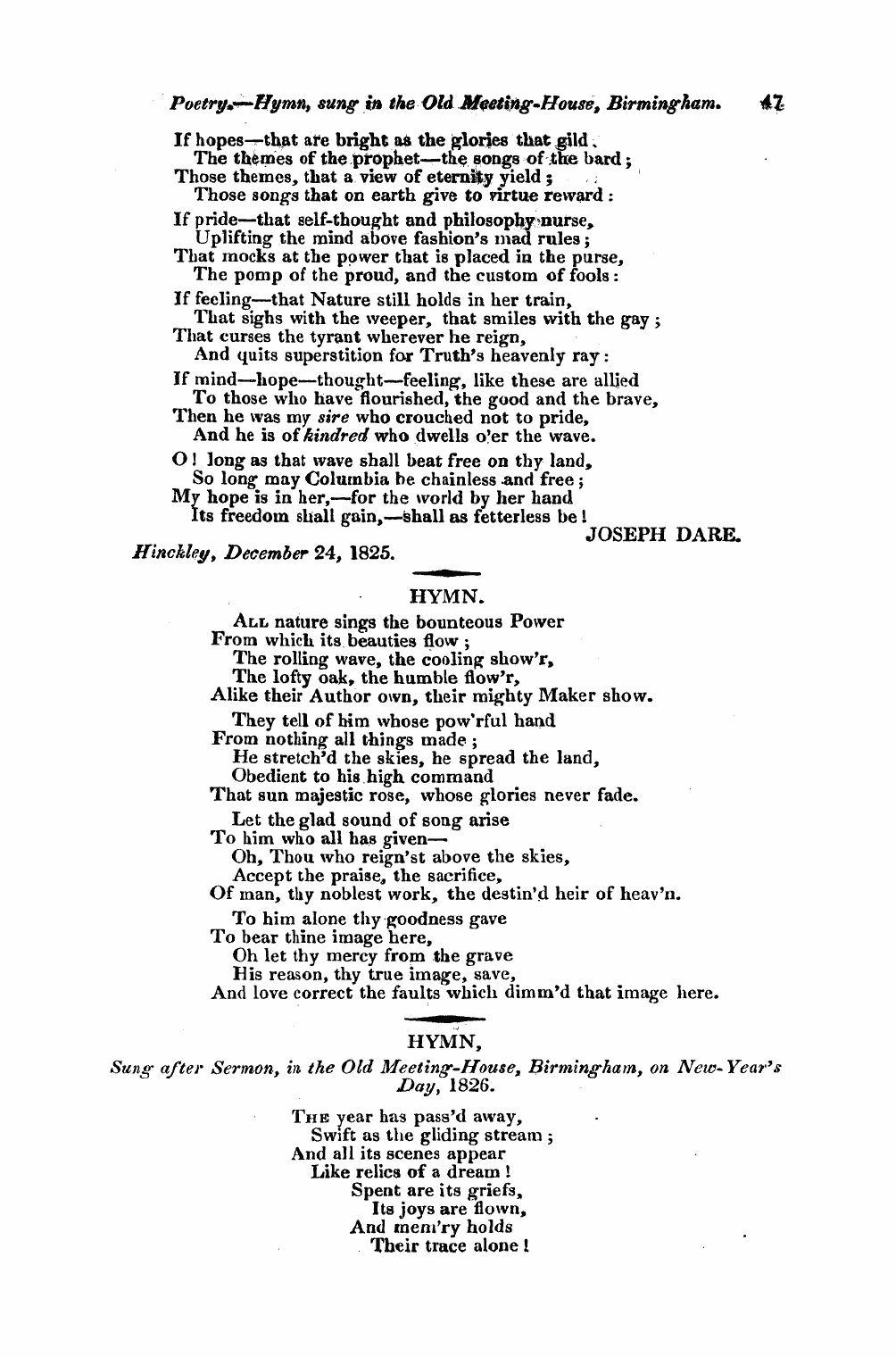 Monthly Repository (1806-1838) and Unitarian Chronicle (1832-1833): F Y, 1st edition - Untitled Article