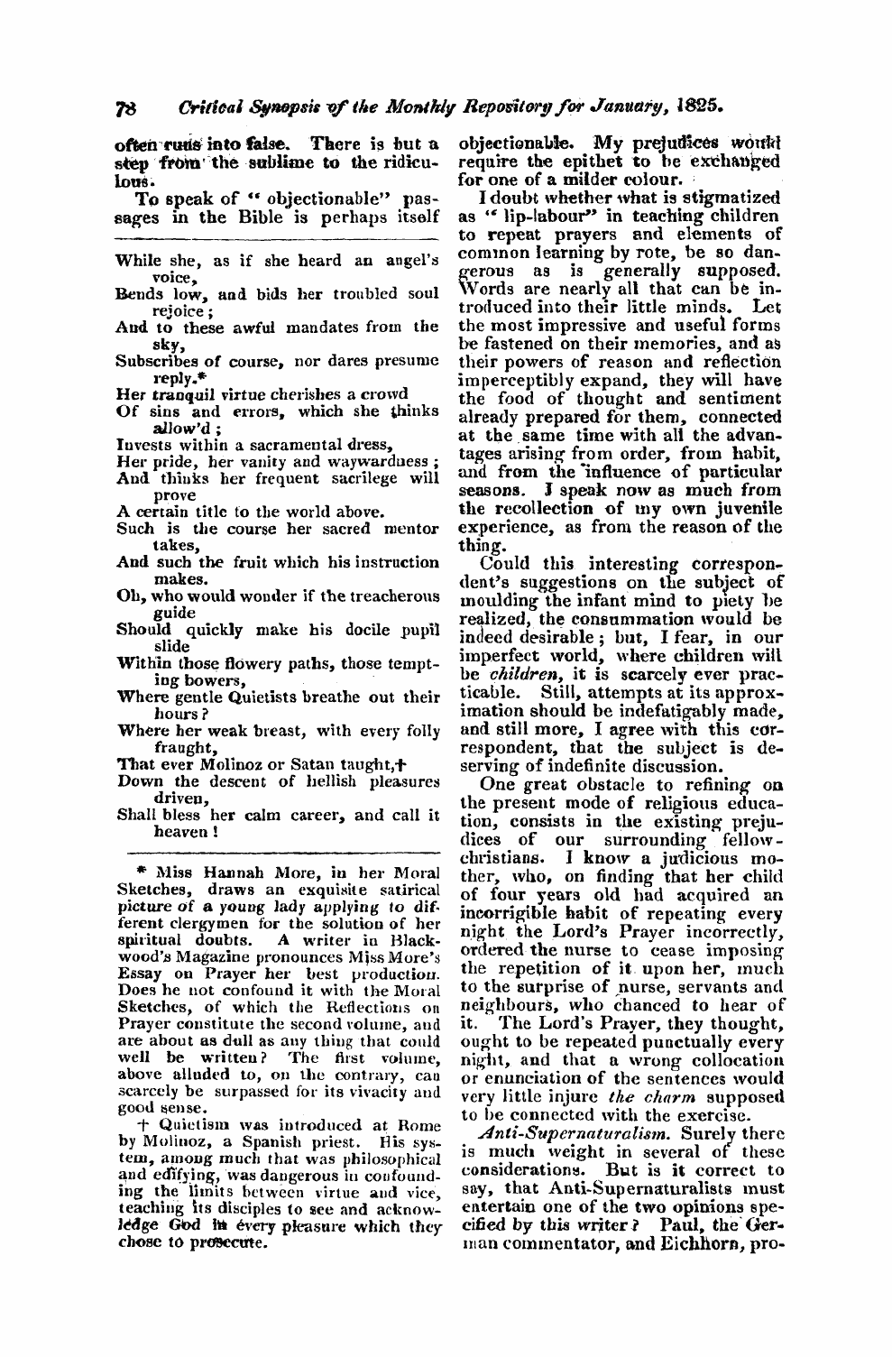 Monthly Repository (1806-1838) and Unitarian Chronicle (1832-1833): F Y, 1st edition - Untitled Article