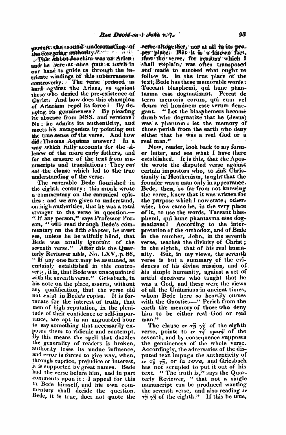 Monthly Repository (1806-1838) and Unitarian Chronicle (1832-1833): F Y, 1st edition - Untitled Article