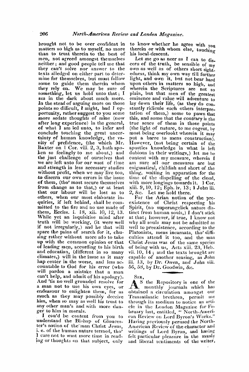 Monthly Repository (1806-1838) and Unitarian Chronicle (1832-1833): F Y, 1st edition - Untitled Article