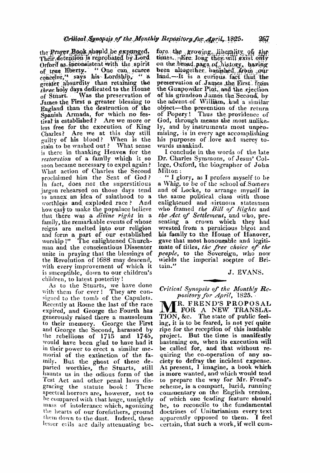 Monthly Repository (1806-1838) and Unitarian Chronicle (1832-1833): F Y, 1st edition: 15