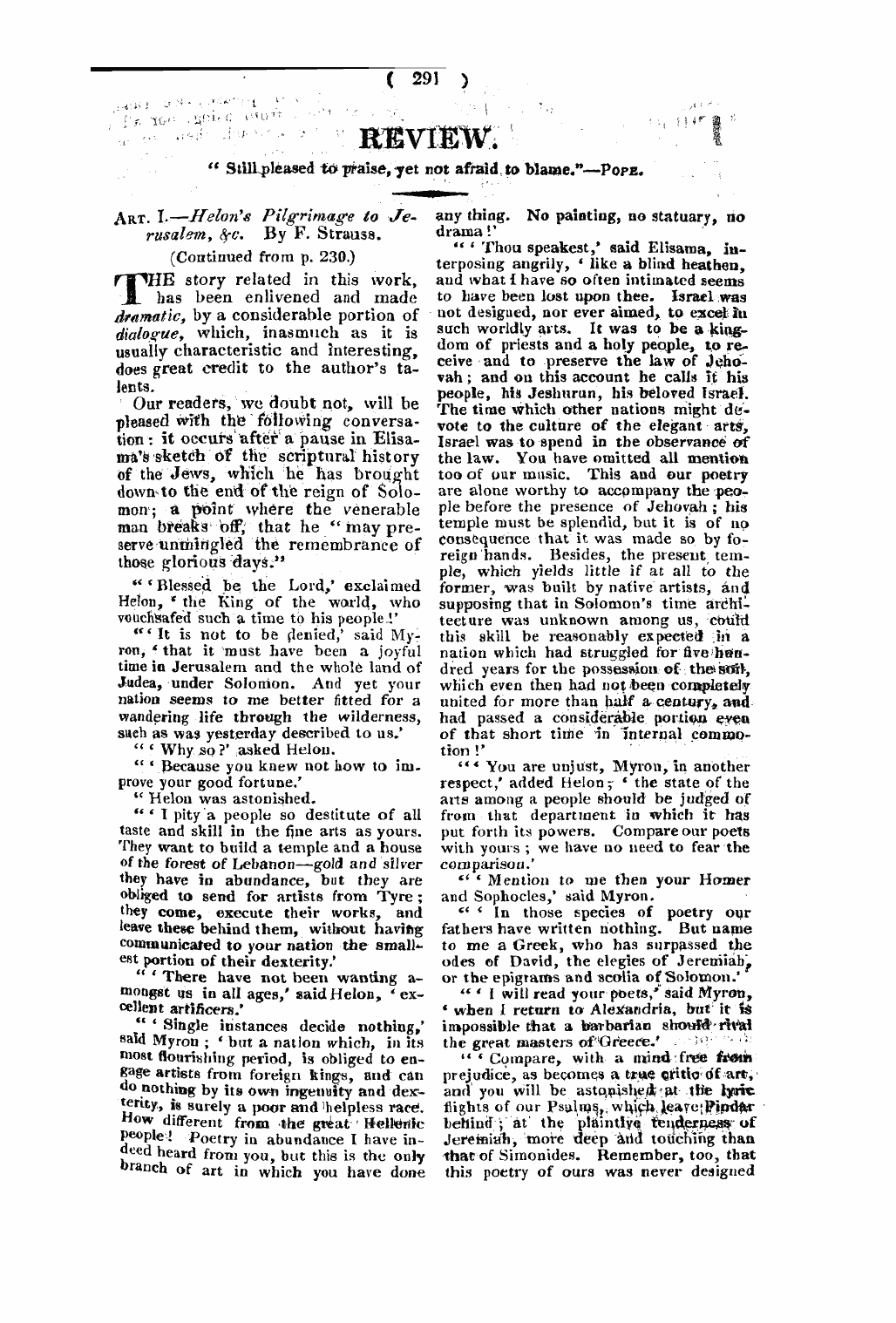 Monthly Repository (1806-1838) and Unitarian Chronicle (1832-1833): F Y, 1st edition - Untitled Article