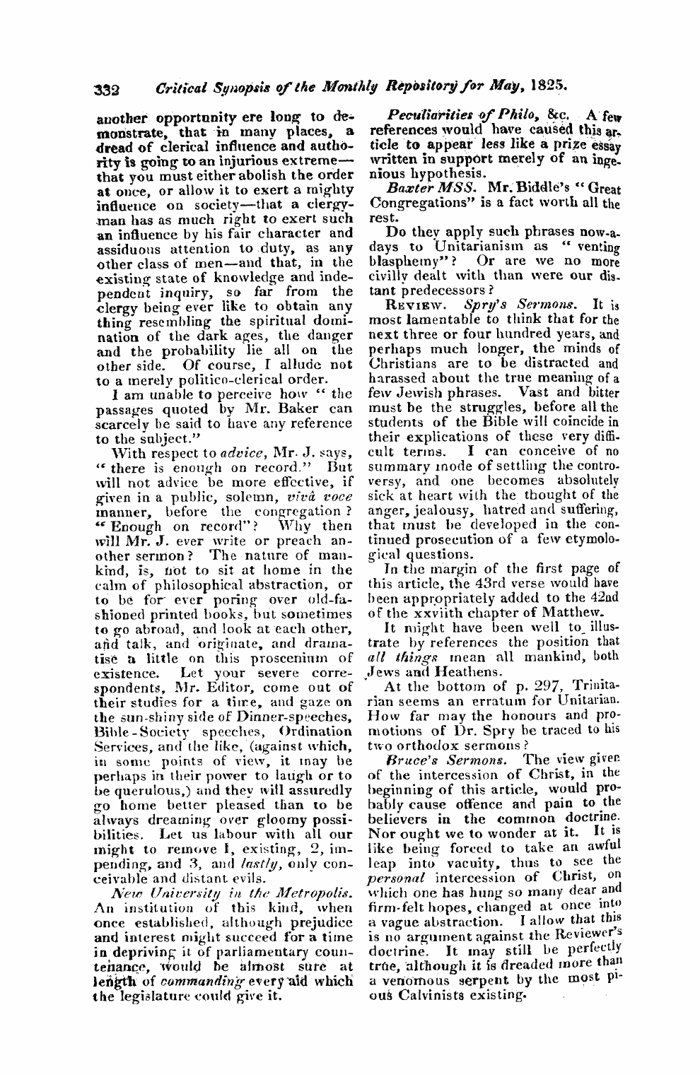 Monthly Repository (1806-1838) and Unitarian Chronicle (1832-1833): F Y, 1st edition: 16