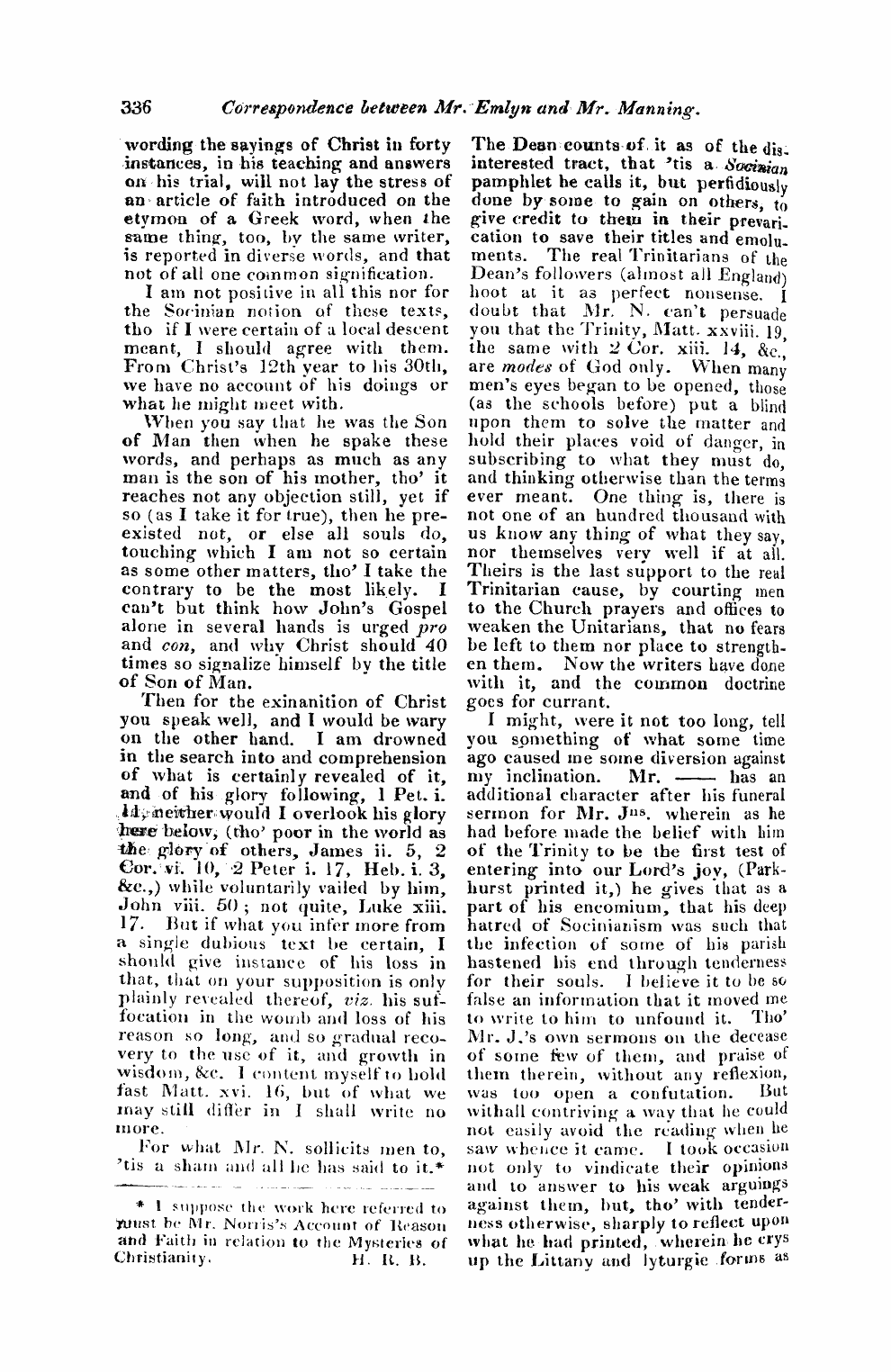 Monthly Repository (1806-1838) and Unitarian Chronicle (1832-1833): F Y, 1st edition - Untitled Article