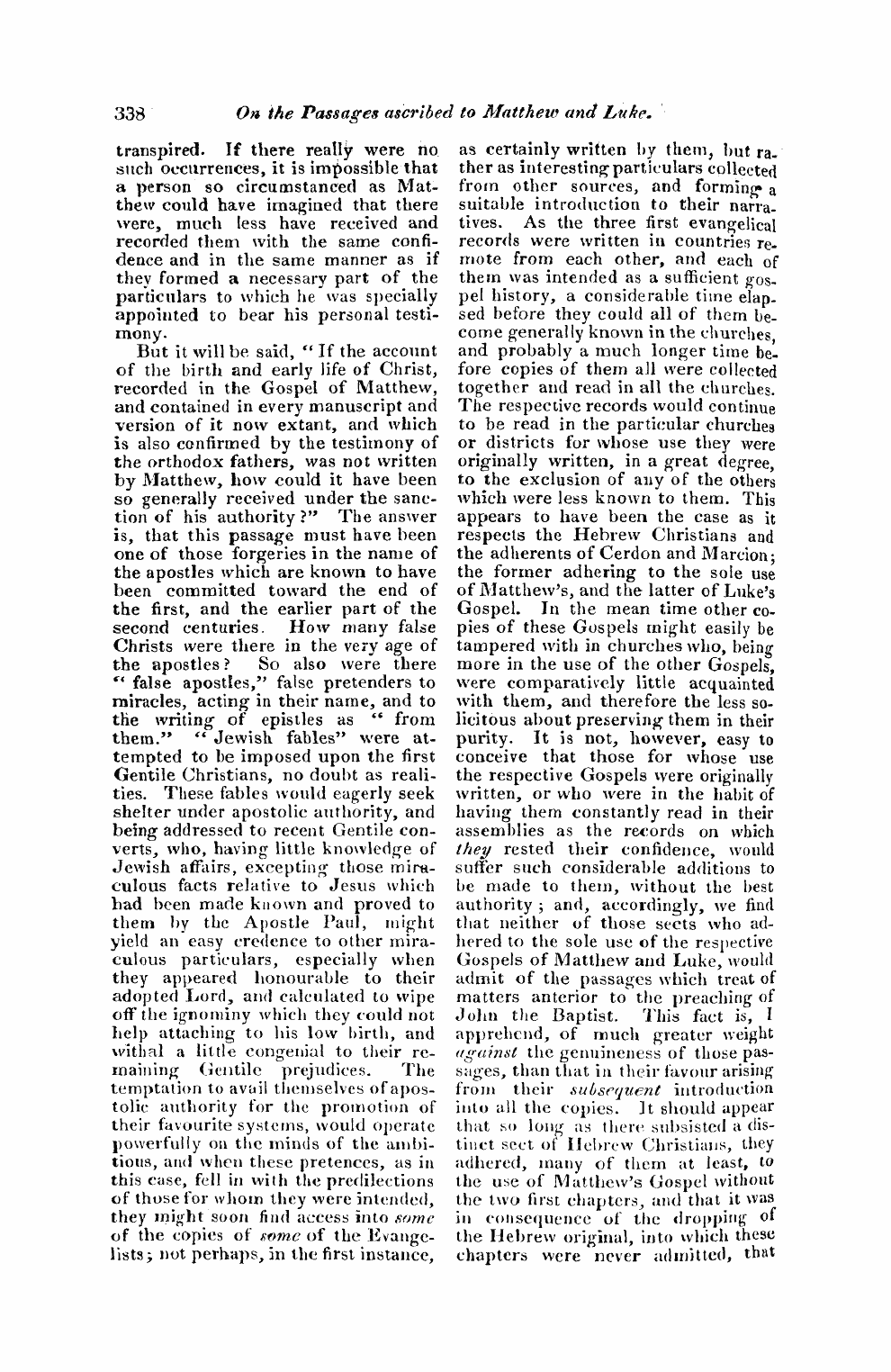 Monthly Repository (1806-1838) and Unitarian Chronicle (1832-1833): F Y, 1st edition - Untitled Article