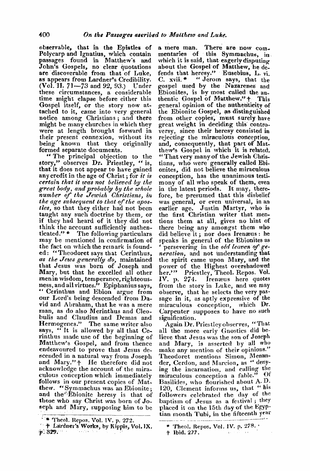 Monthly Repository (1806-1838) and Unitarian Chronicle (1832-1833): F Y, 1st edition - Untitled Article