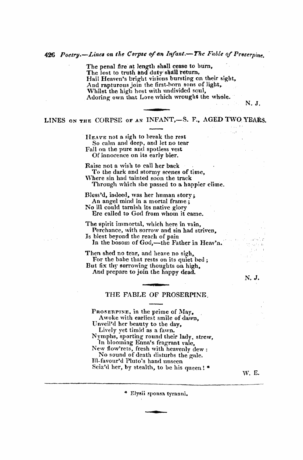 Monthly Repository (1806-1838) and Unitarian Chronicle (1832-1833): F Y, 1st edition - Untitled Article