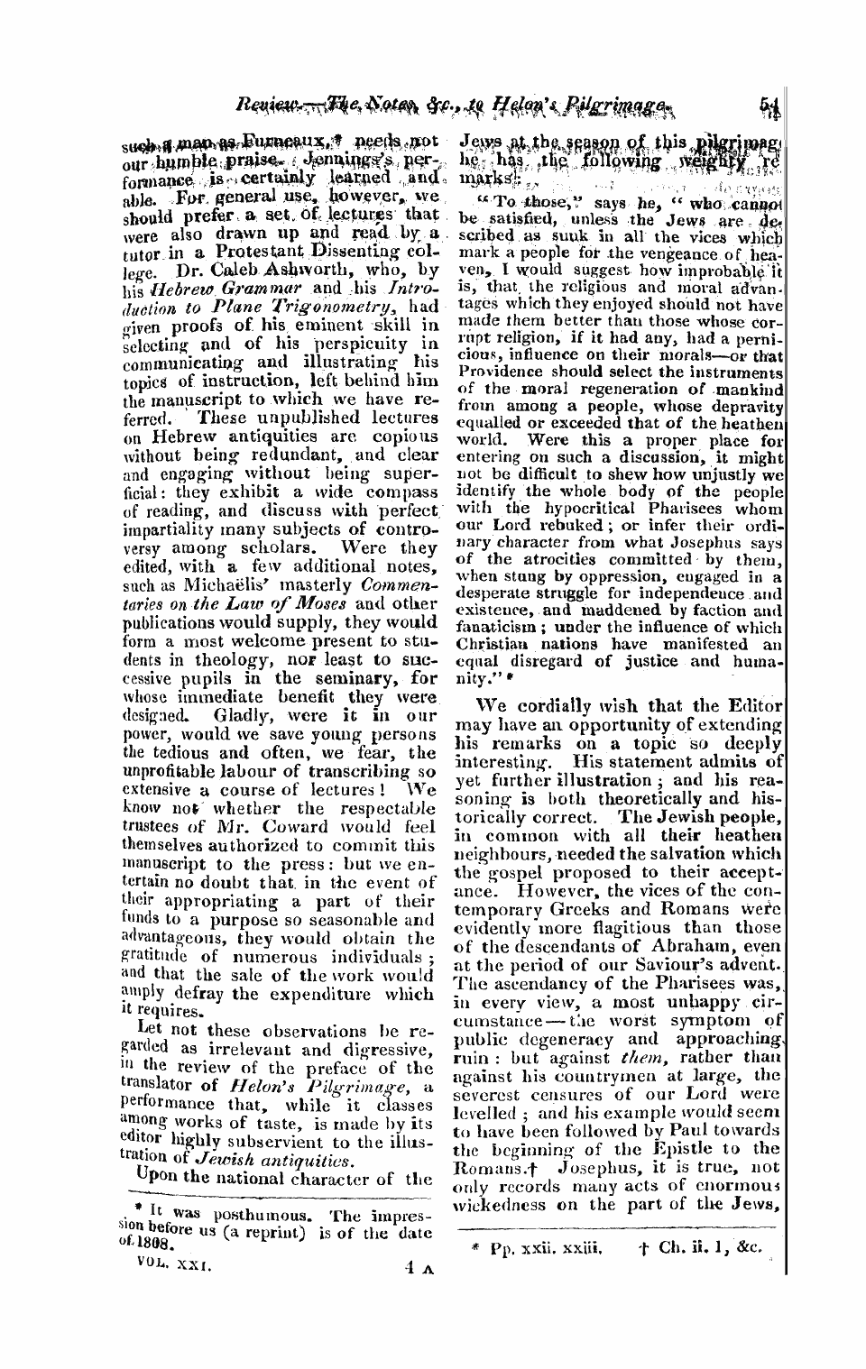 Monthly Repository (1806-1838) and Unitarian Chronicle (1832-1833): F Y, 1st edition - Untitled Article