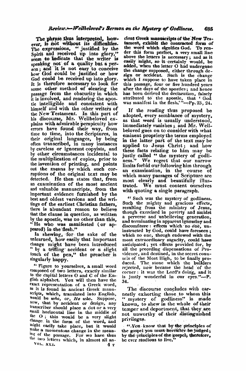 Monthly Repository (1806-1838) and Unitarian Chronicle (1832-1833): F Y, 1st edition: 49