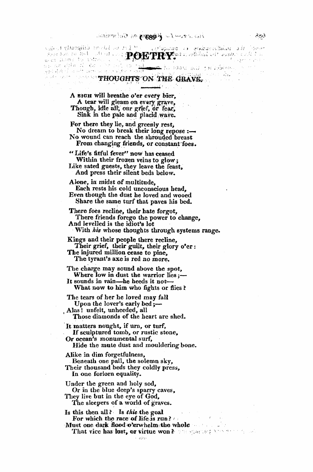 Monthly Repository (1806-1838) and Unitarian Chronicle (1832-1833): F Y, 1st edition - Untitled Article