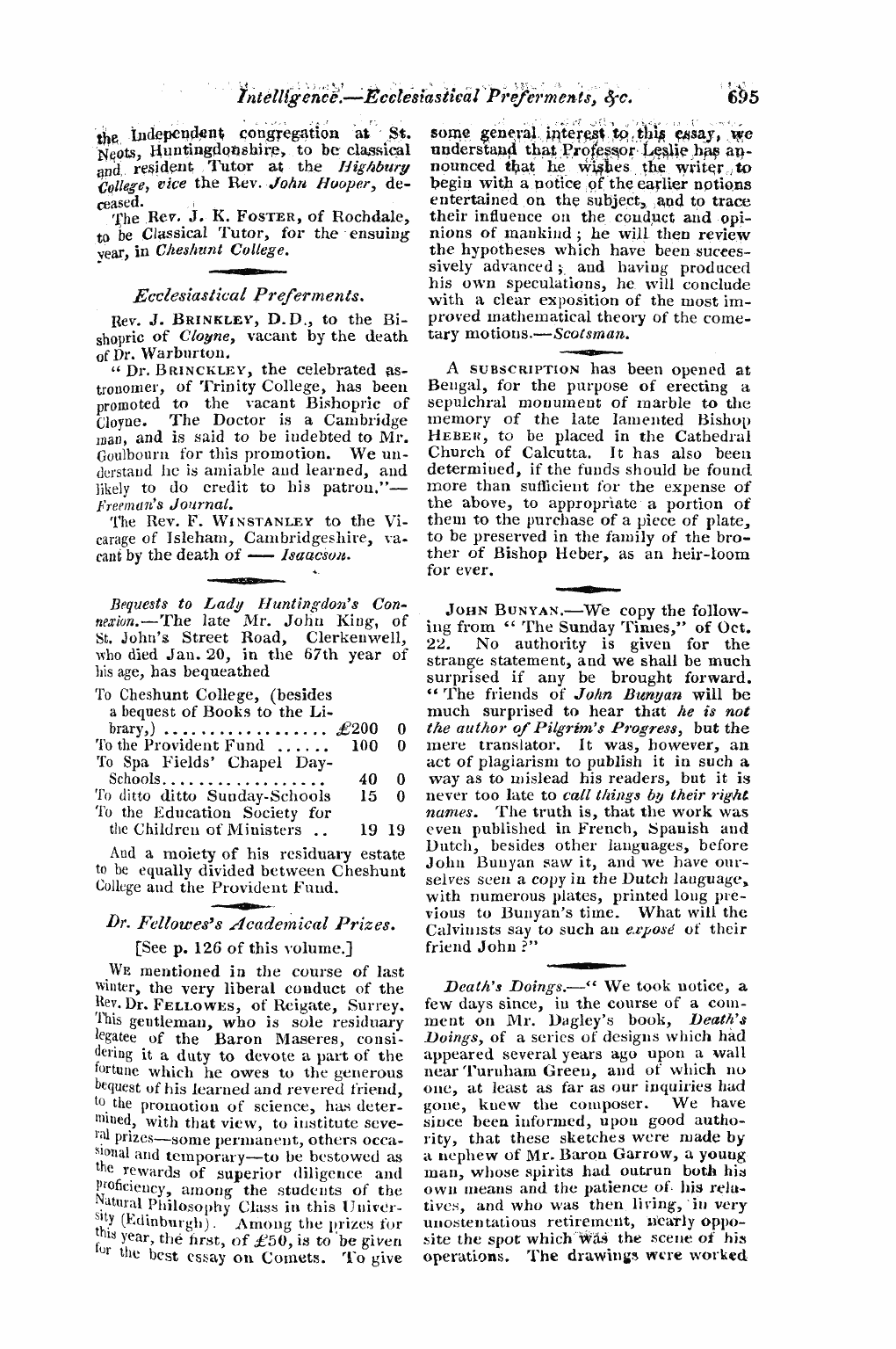 Monthly Repository (1806-1838) and Unitarian Chronicle (1832-1833): F Y, 1st edition: 59