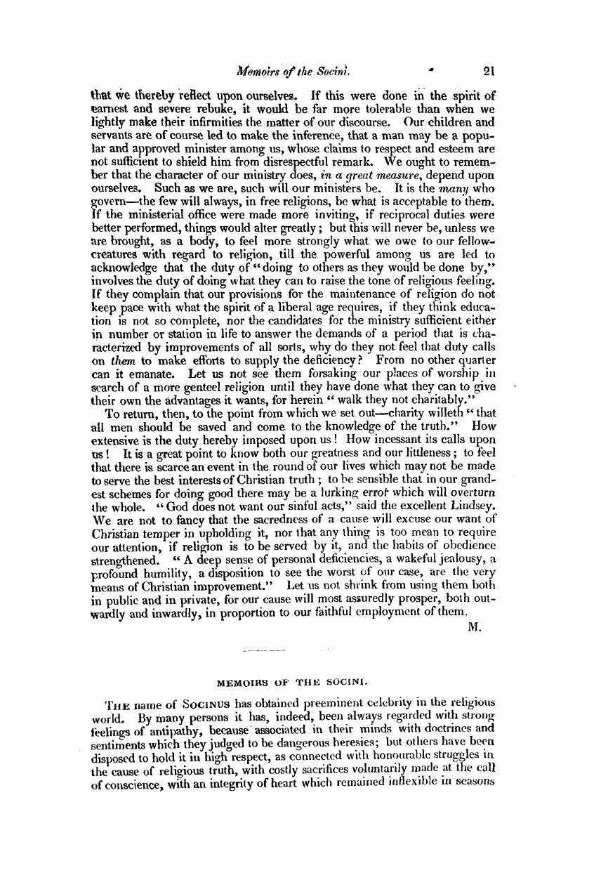 Monthly Repository (1806-1838) and Unitarian Chronicle (1832-1833): F Y, 1st edition: 21