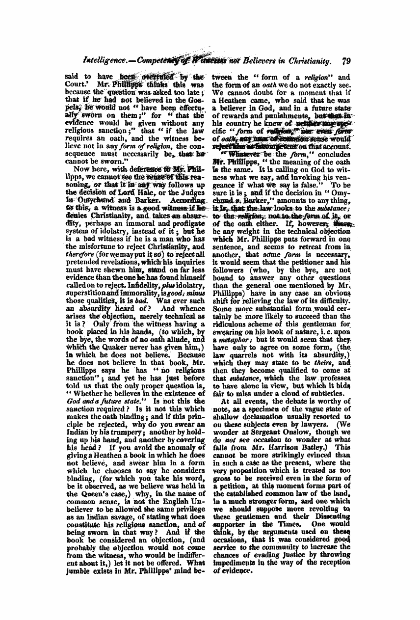 Monthly Repository (1806-1838) and Unitarian Chronicle (1832-1833): F Y, 1st edition - Untitled Article