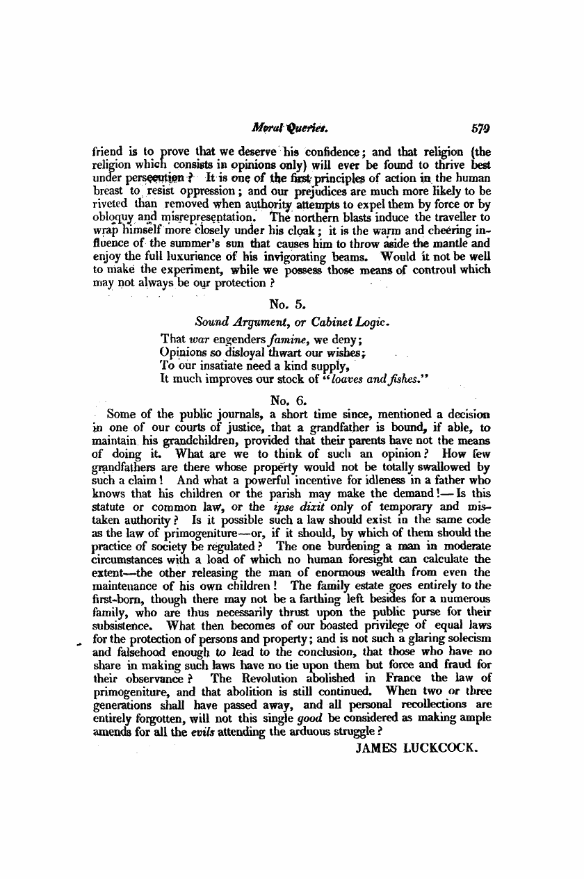 Monthly Repository (1806-1838) and Unitarian Chronicle (1832-1833): F Y, 1st edition - Untitled Article