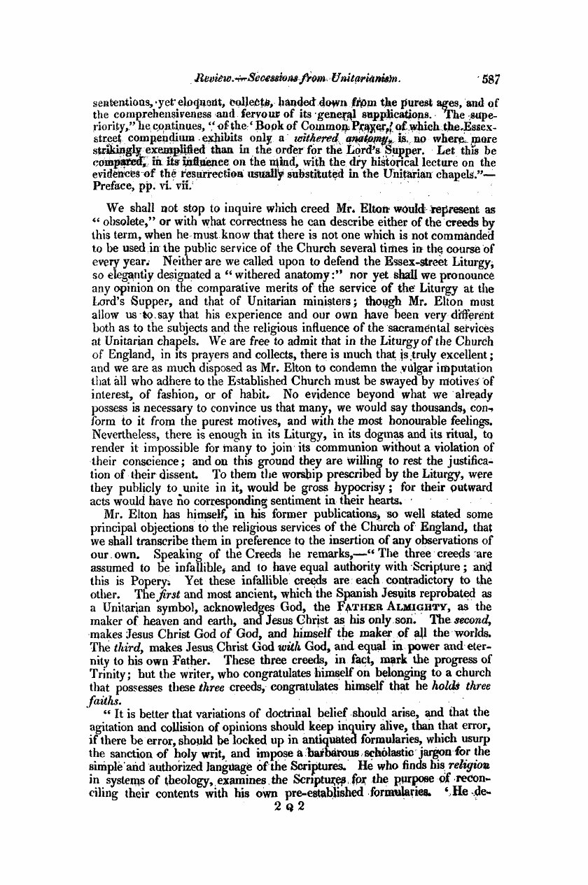 Monthly Repository (1806-1838) and Unitarian Chronicle (1832-1833): F Y, 1st edition - Untitled Article