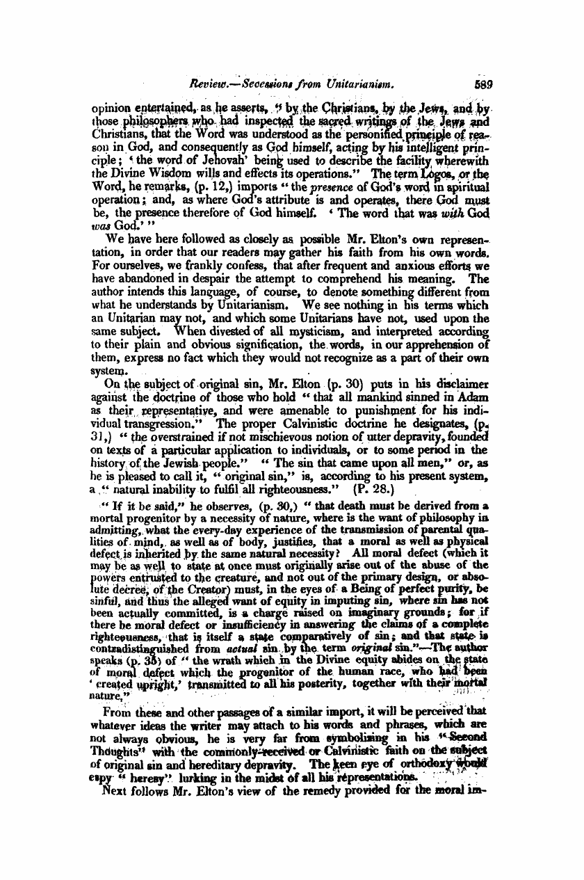 Monthly Repository (1806-1838) and Unitarian Chronicle (1832-1833): F Y, 1st edition: 37