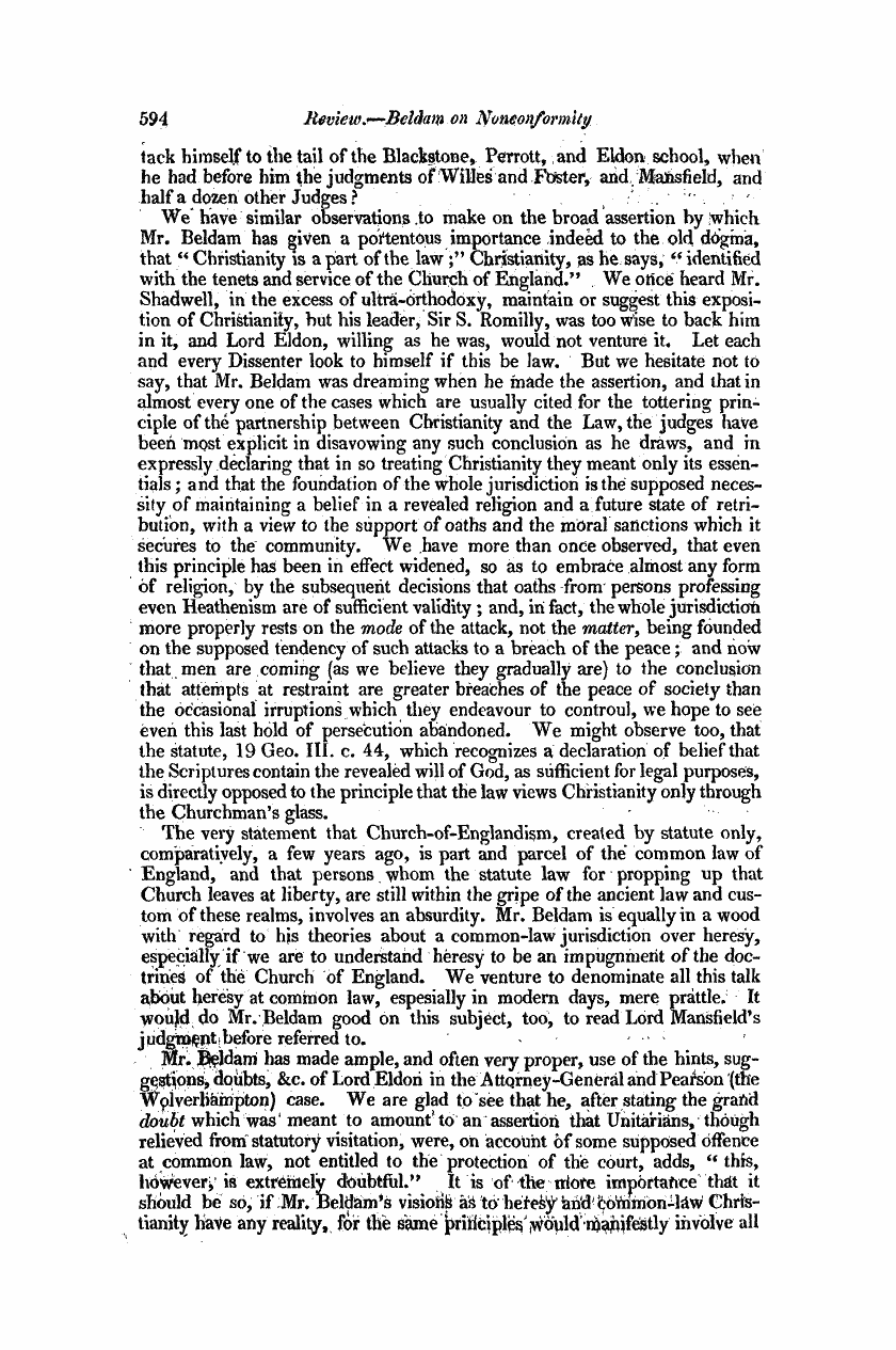 Monthly Repository (1806-1838) and Unitarian Chronicle (1832-1833): F Y, 1st edition - Untitled Article