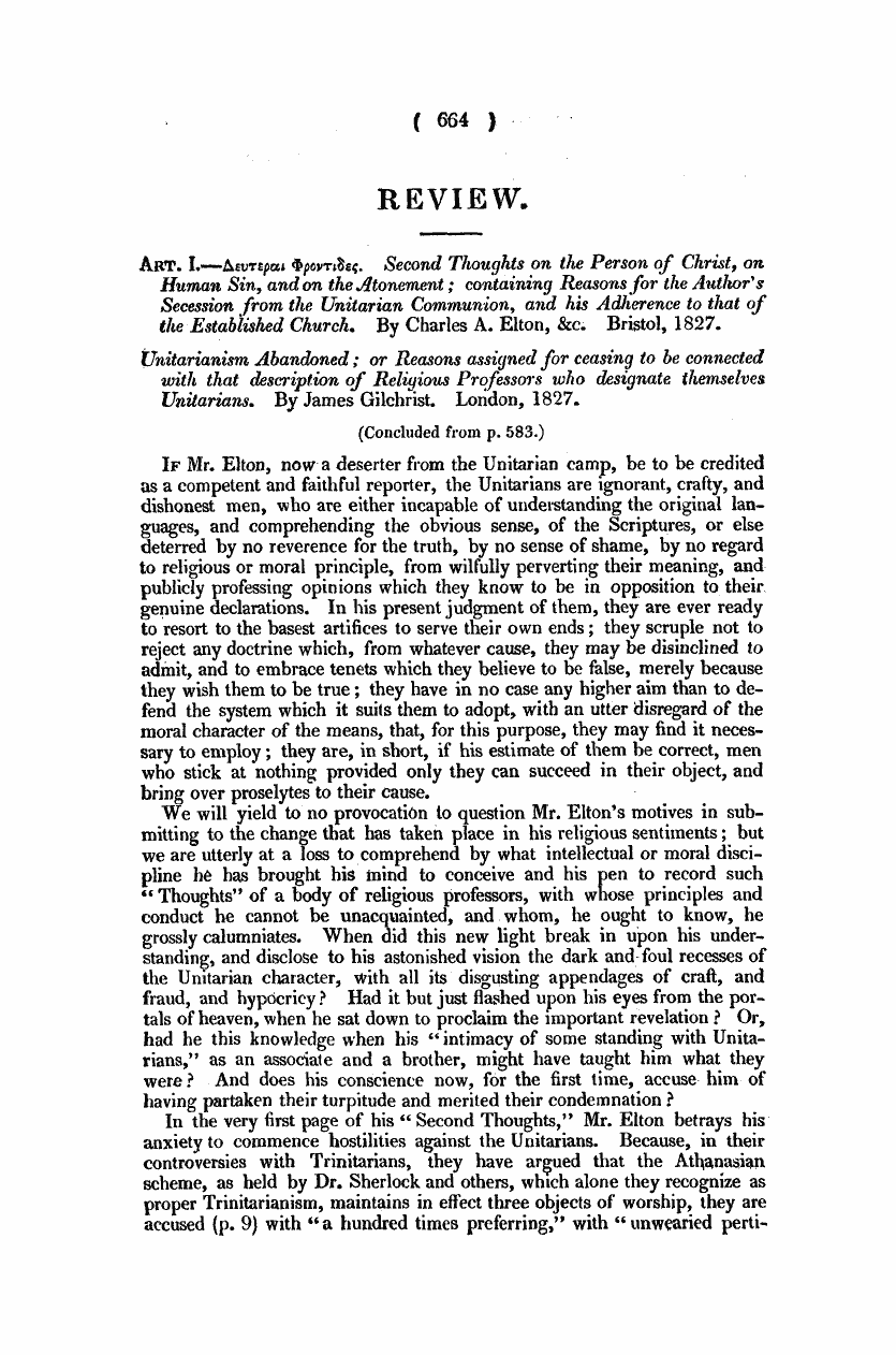 Monthly Repository (1806-1838) and Unitarian Chronicle (1832-1833): F Y, 1st edition - Untitled Article