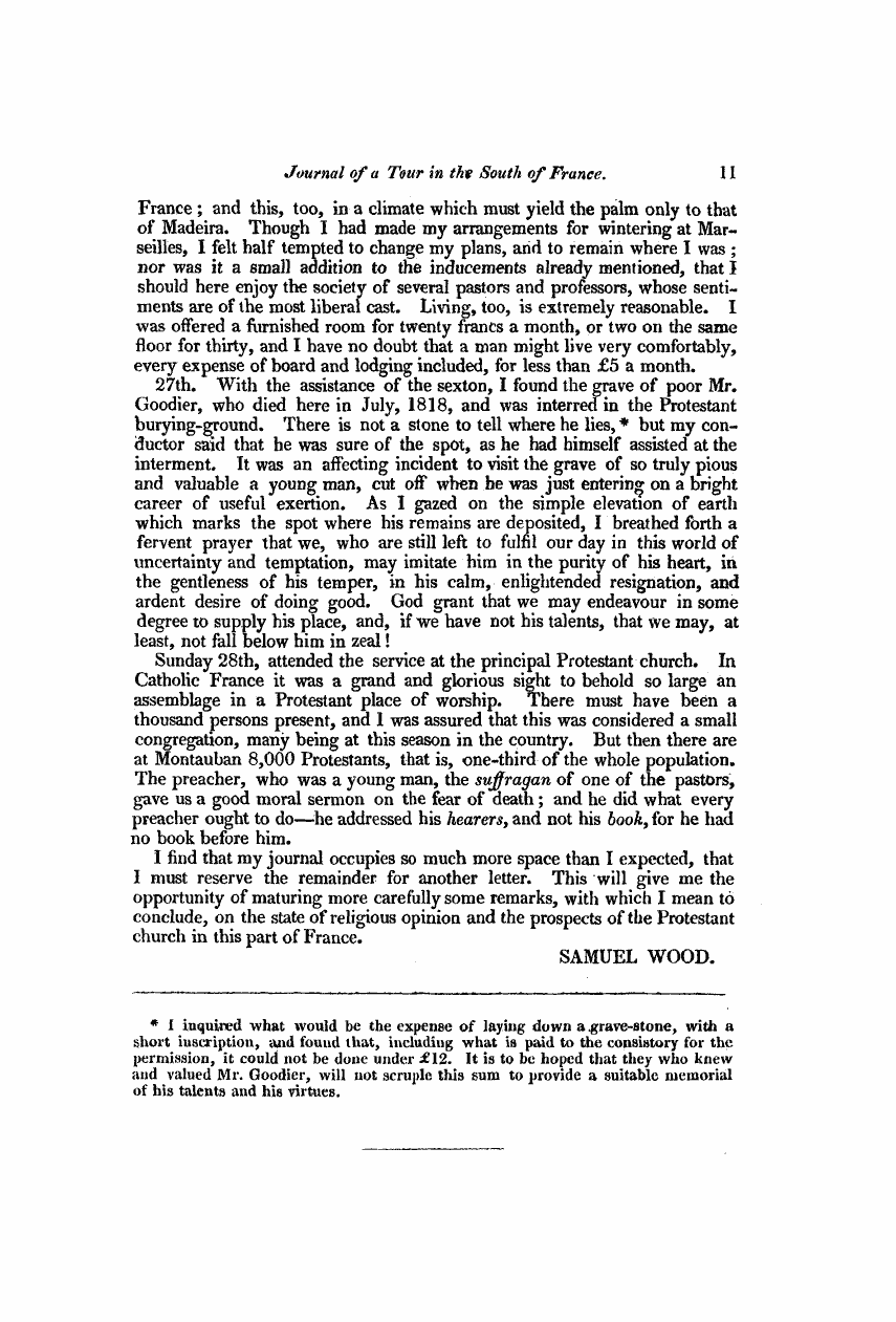 Monthly Repository (1806-1838) and Unitarian Chronicle (1832-1833): F Y, 1st edition: 11