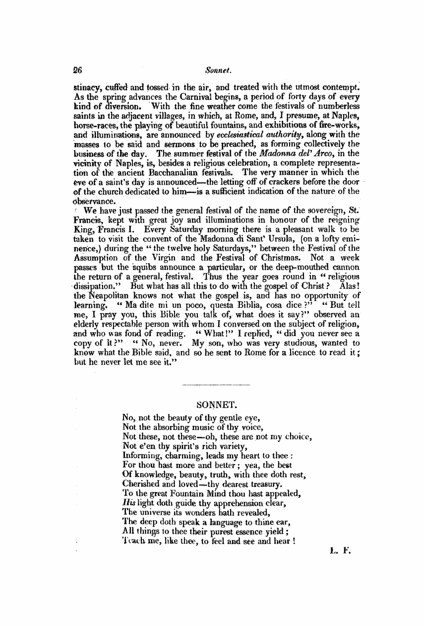 Monthly Repository (1806-1838) and Unitarian Chronicle (1832-1833): F Y, 1st edition - Untitled Article