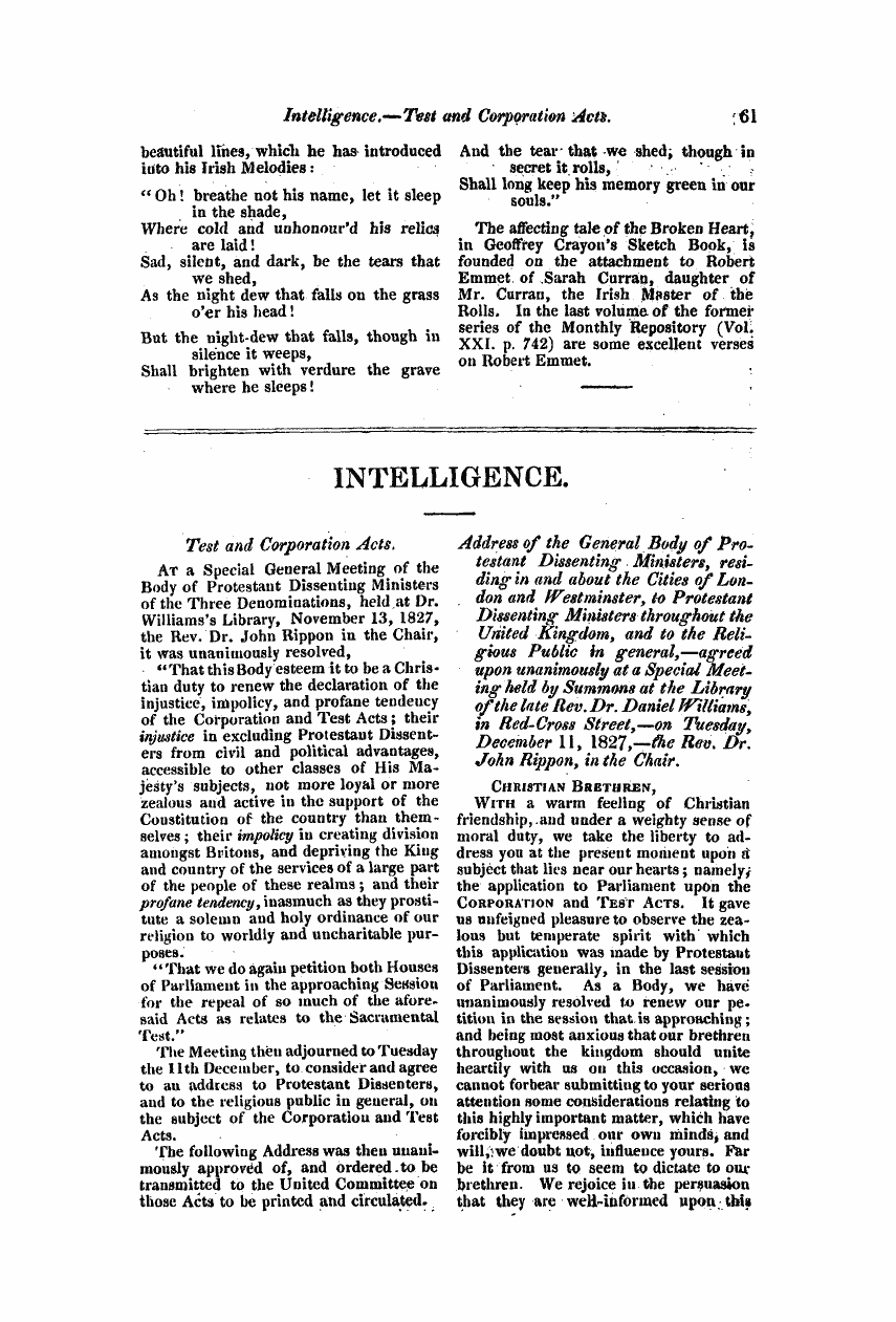 Monthly Repository (1806-1838) and Unitarian Chronicle (1832-1833): F Y, 1st edition - Untitled Article