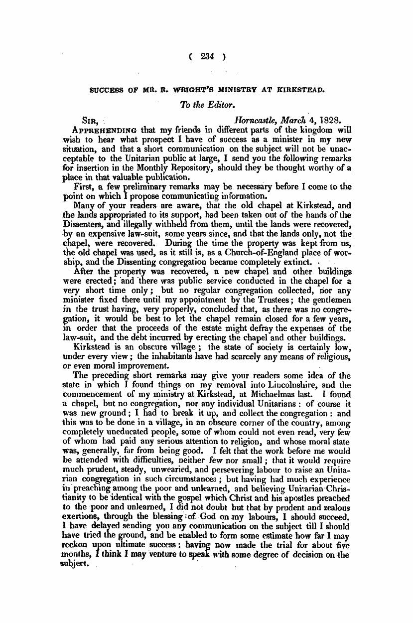 Monthly Repository (1806-1838) and Unitarian Chronicle (1832-1833): F Y, 1st edition: 18