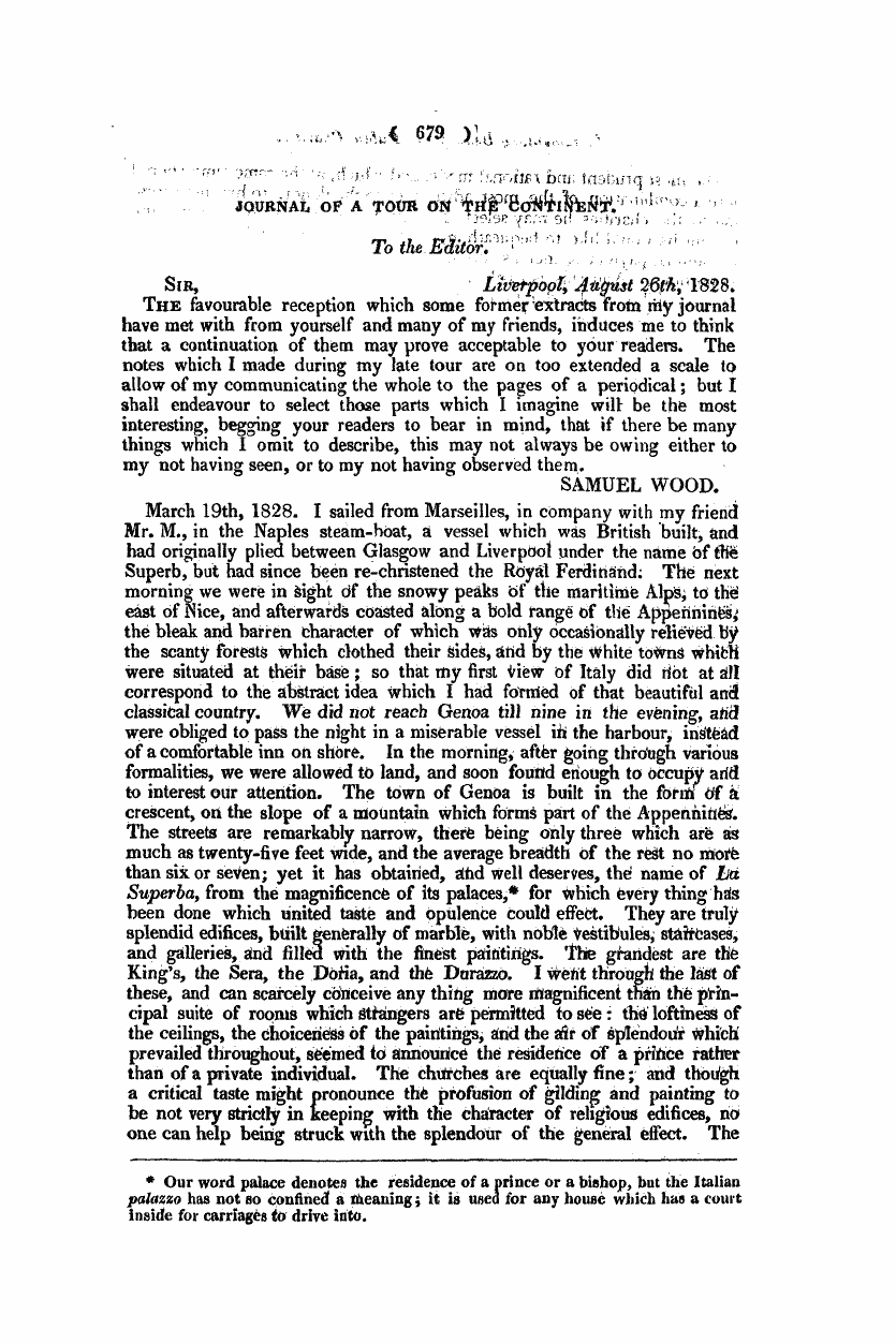 Monthly Repository (1806-1838) and Unitarian Chronicle (1832-1833): F Y, 1st edition - Untitled Article