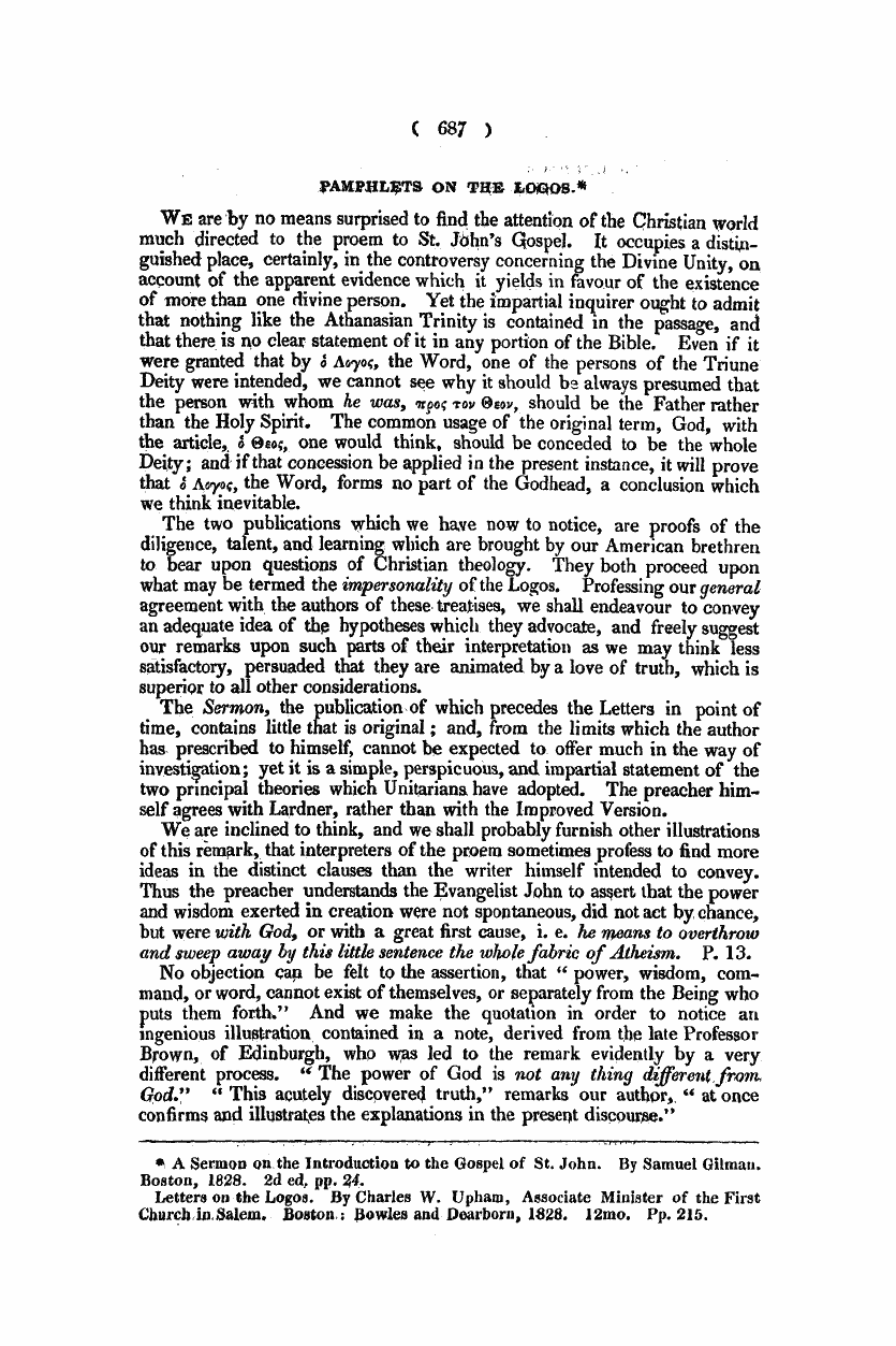 Monthly Repository (1806-1838) and Unitarian Chronicle (1832-1833): F Y, 1st edition - Untitled Article