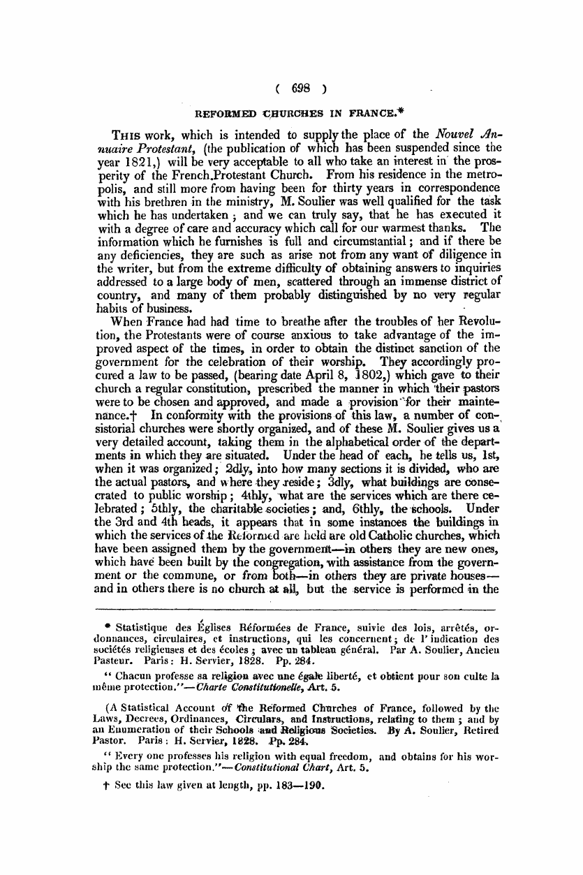 Monthly Repository (1806-1838) and Unitarian Chronicle (1832-1833): F Y, 1st edition - Untitled Article