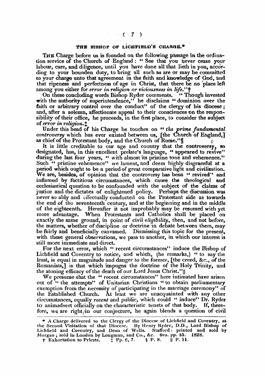 Monthly Repository (1806-1838) and Unitarian Chronicle (1832-1833): F Y, 1st edition: 7