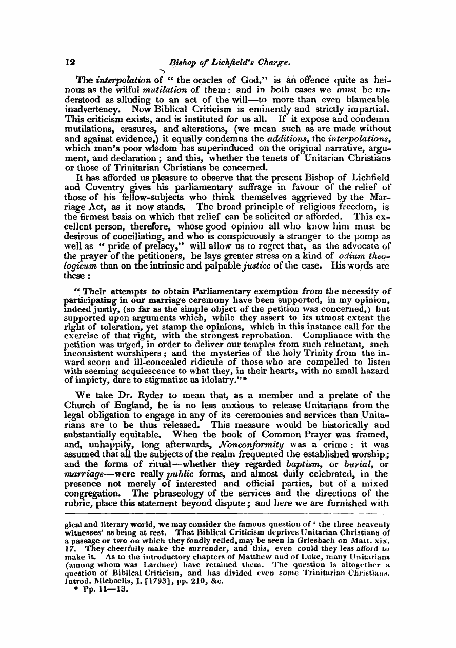 Monthly Repository (1806-1838) and Unitarian Chronicle (1832-1833): F Y, 1st edition - Untitled Article