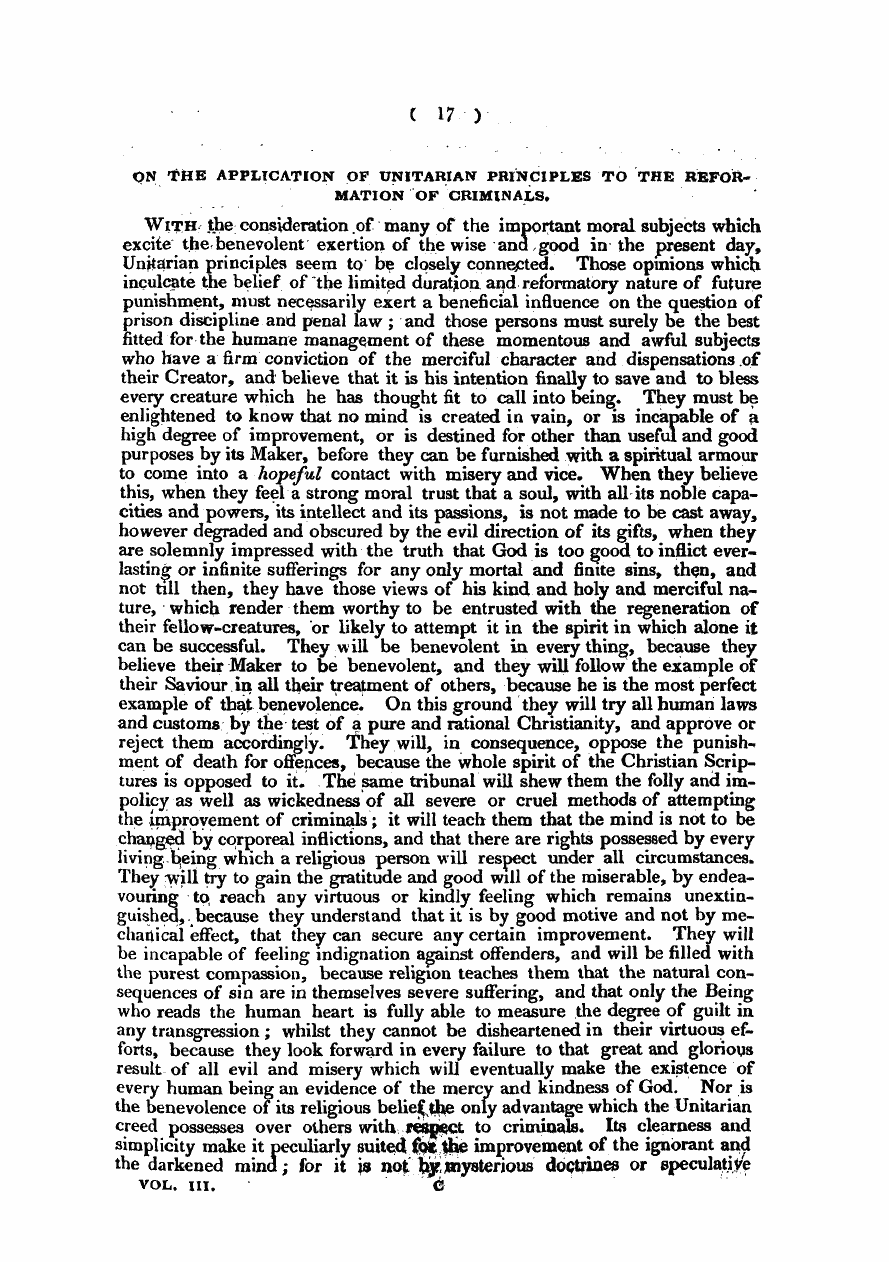 Monthly Repository (1806-1838) and Unitarian Chronicle (1832-1833): F Y, 1st edition: 17